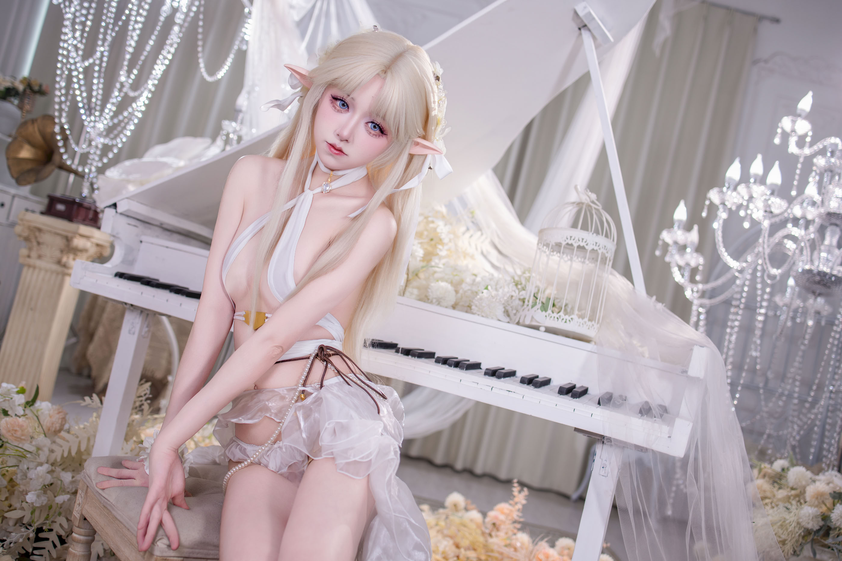 Fusu gỗ đôi - Azur Lane Brest White Angel