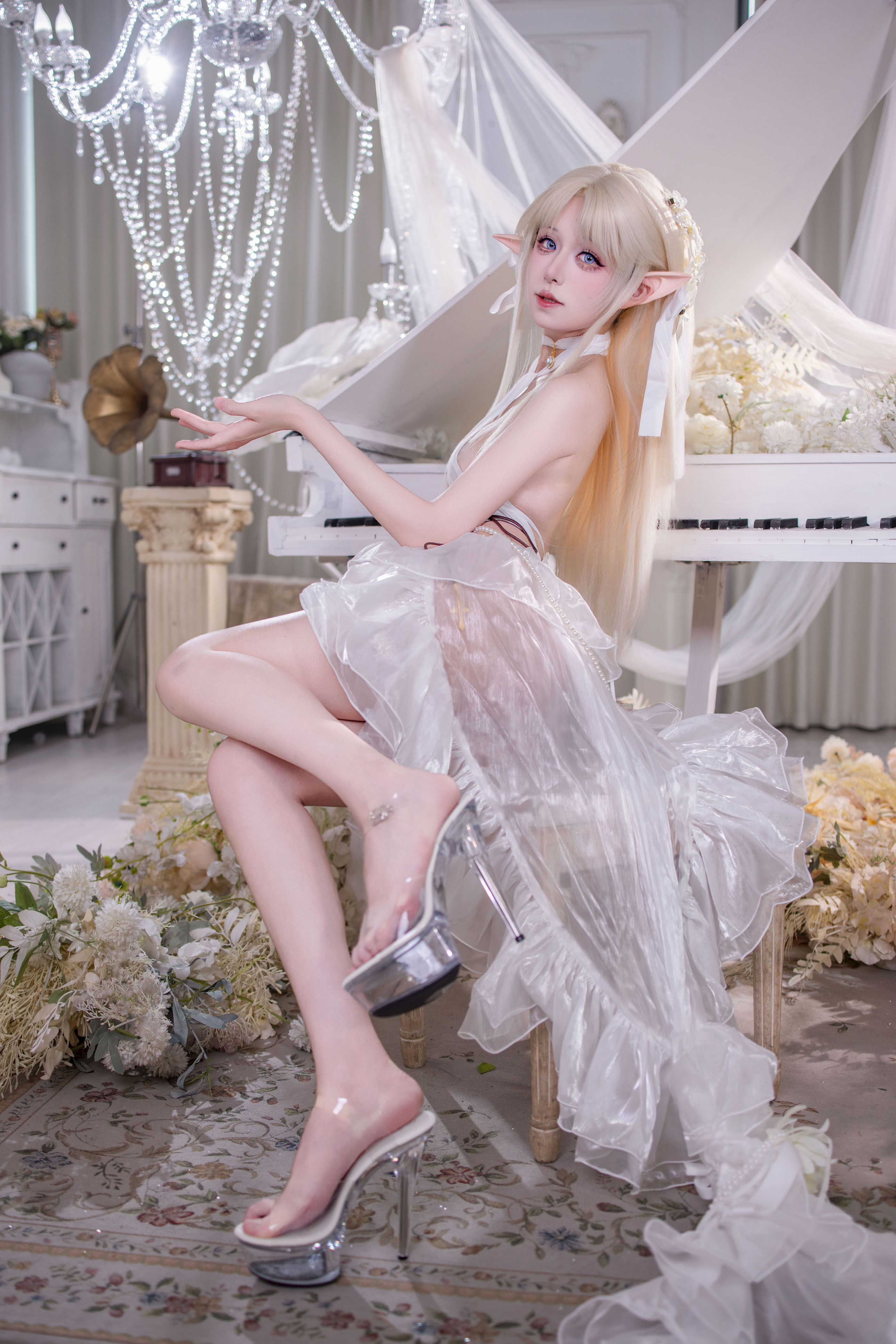 Fusu gỗ đôi - Azur Lane Brest White Angel