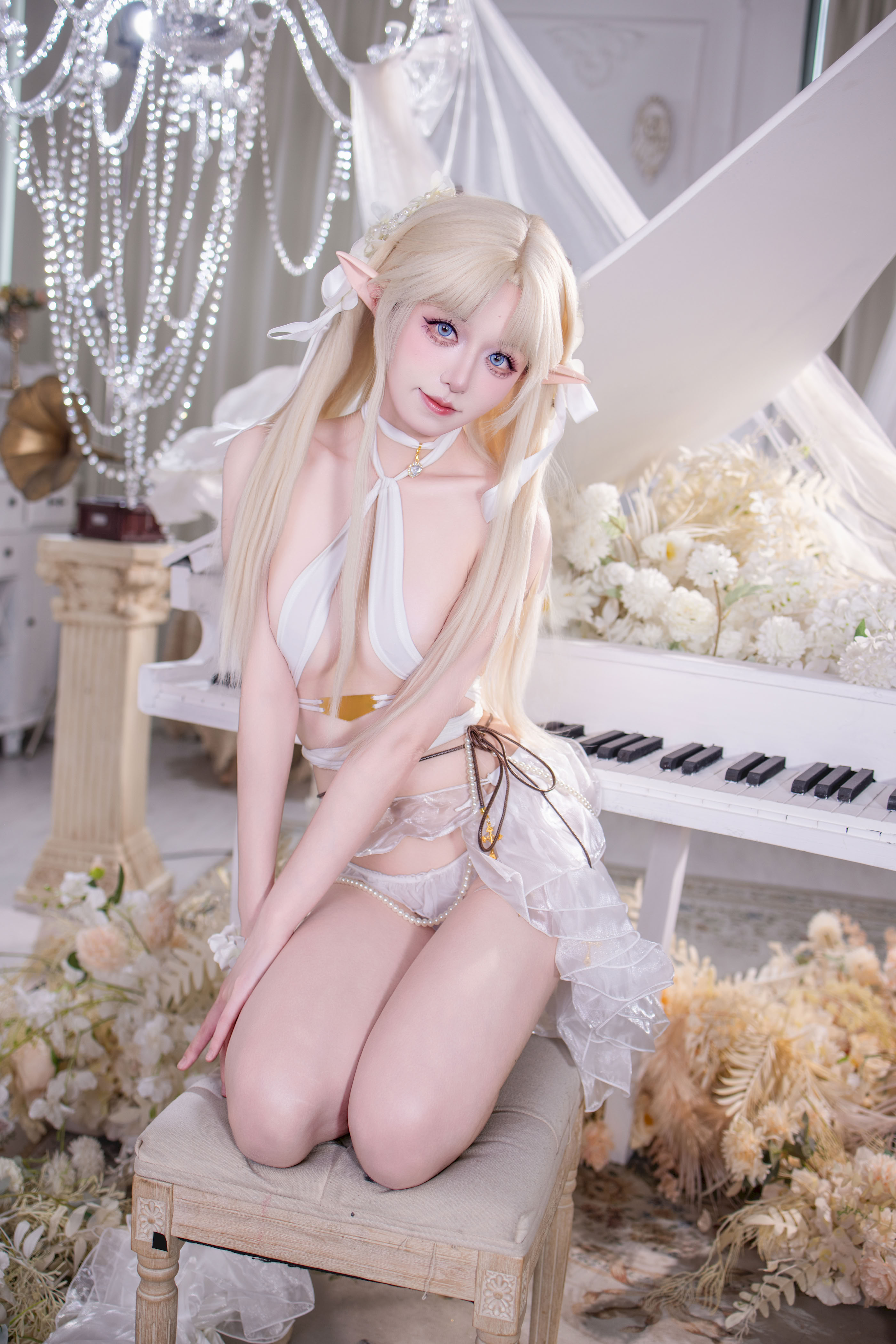 Fusu gỗ đôi - Azur Lane Brest White Angel