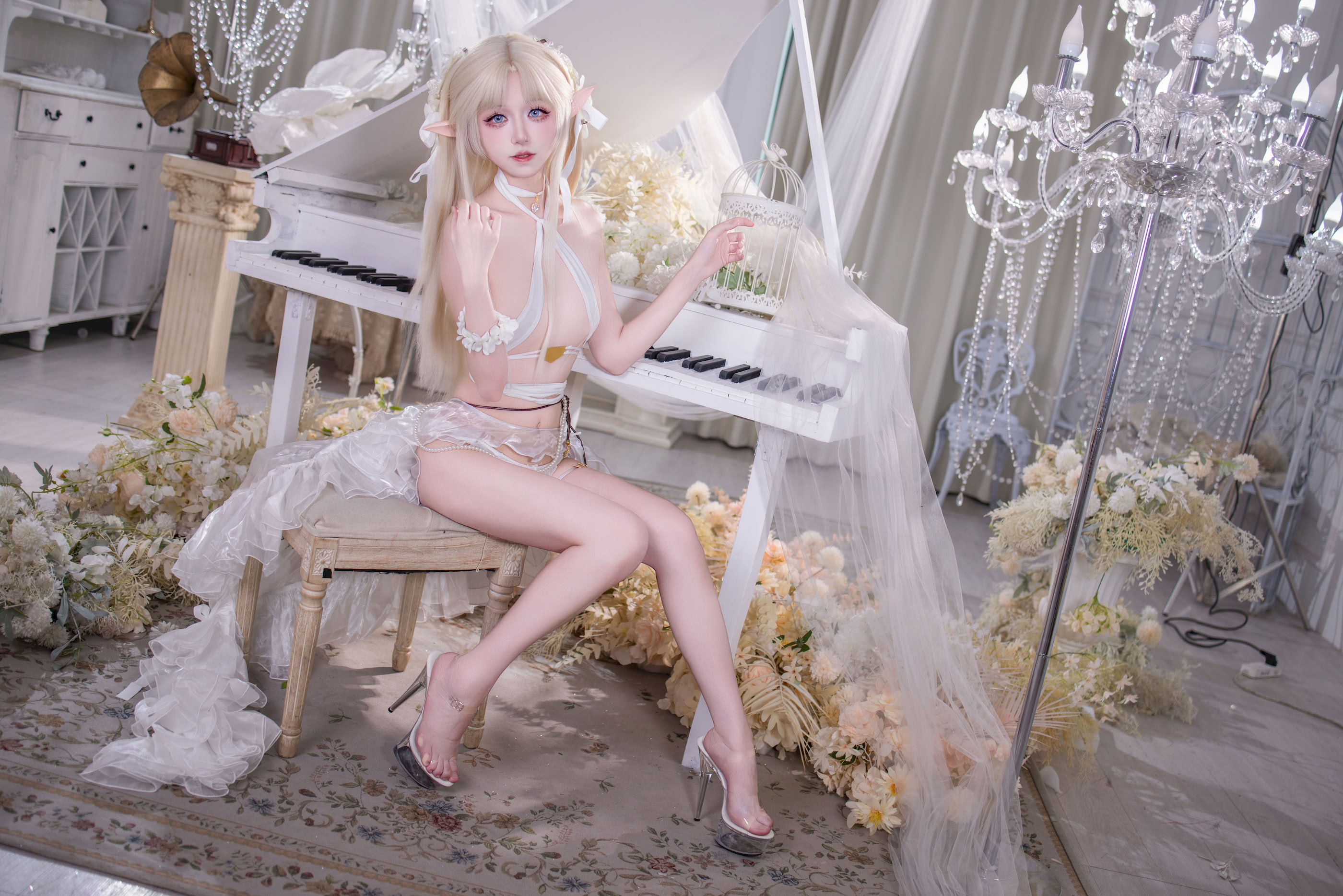 Fusu gỗ đôi - Azur Lane Brest White Angel