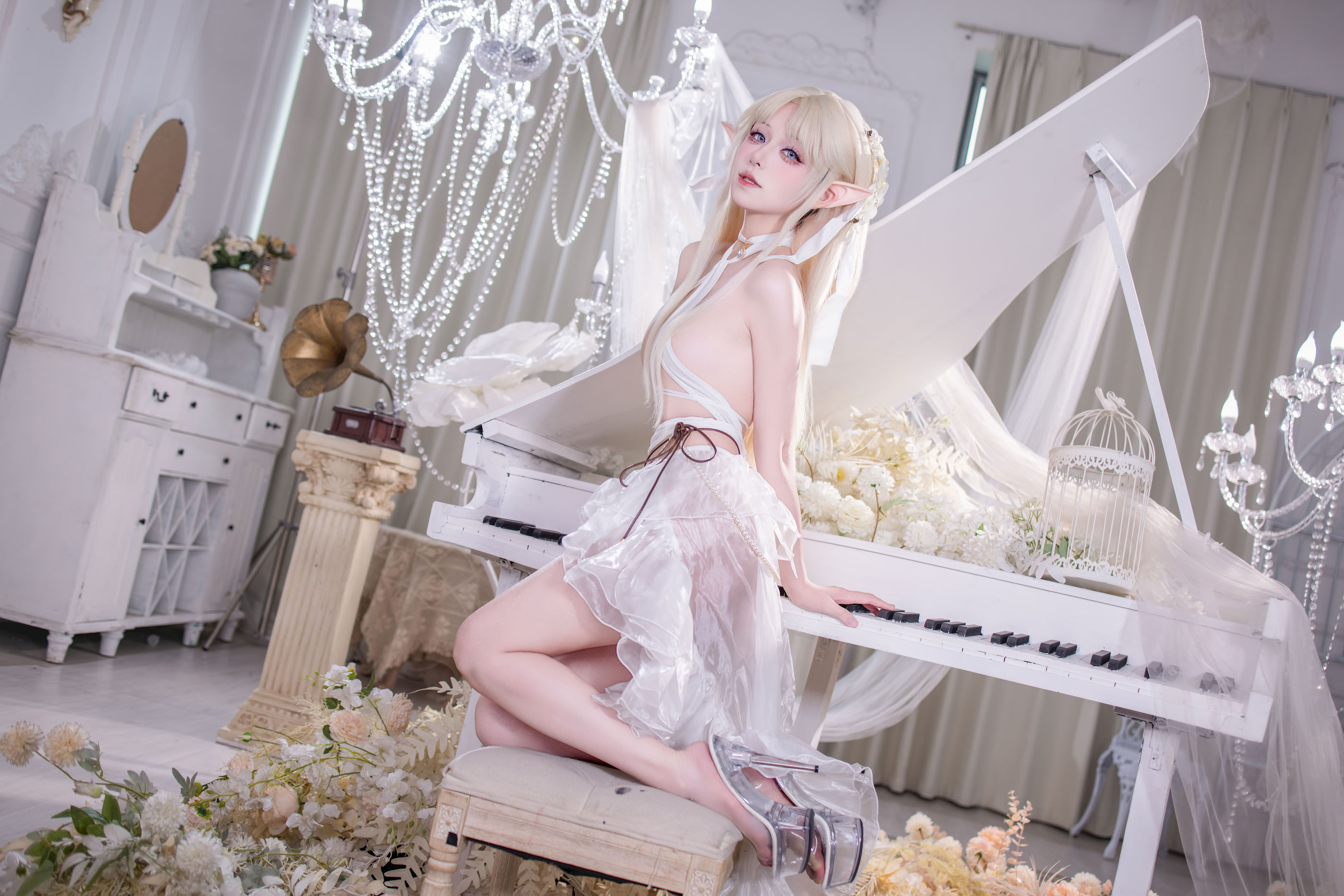 Fusu gỗ đôi - Azur Lane Brest White Angel