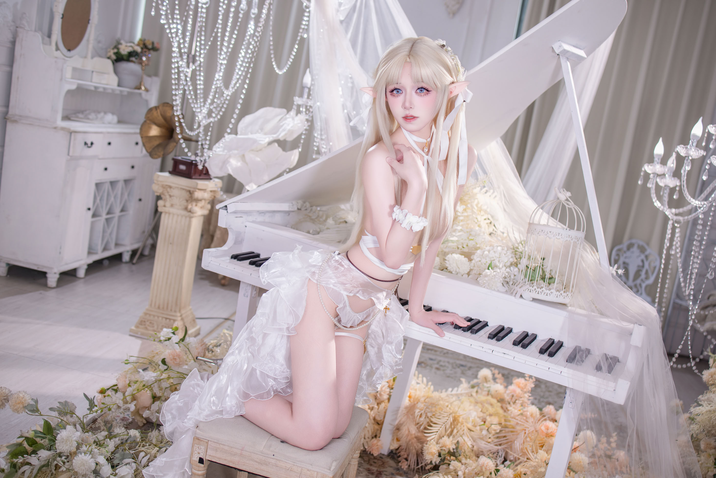 Fusu gỗ đôi - Azur Lane Brest White Angel