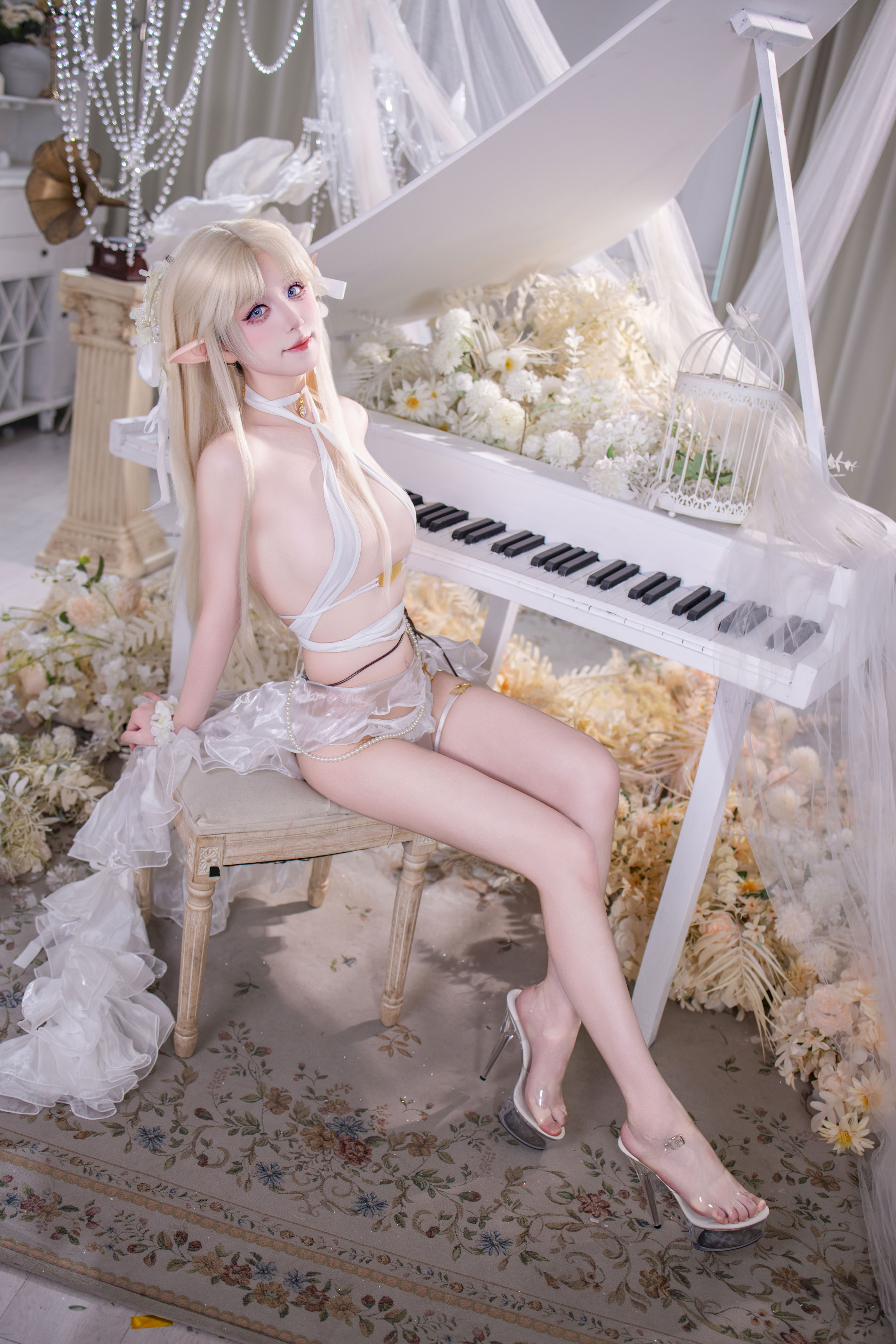 Fusu gỗ đôi - Azur Lane Brest White Angel