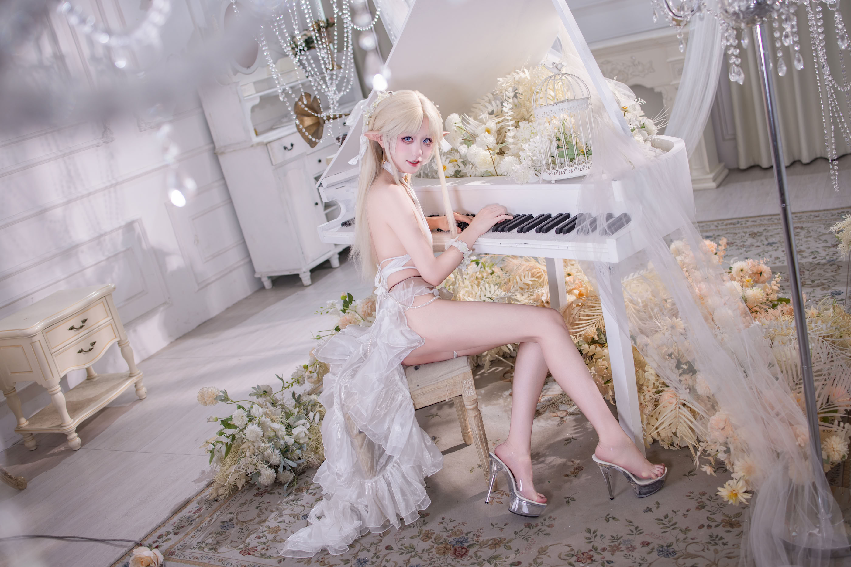 Fusu gỗ đôi - Azur Lane Brest White Angel