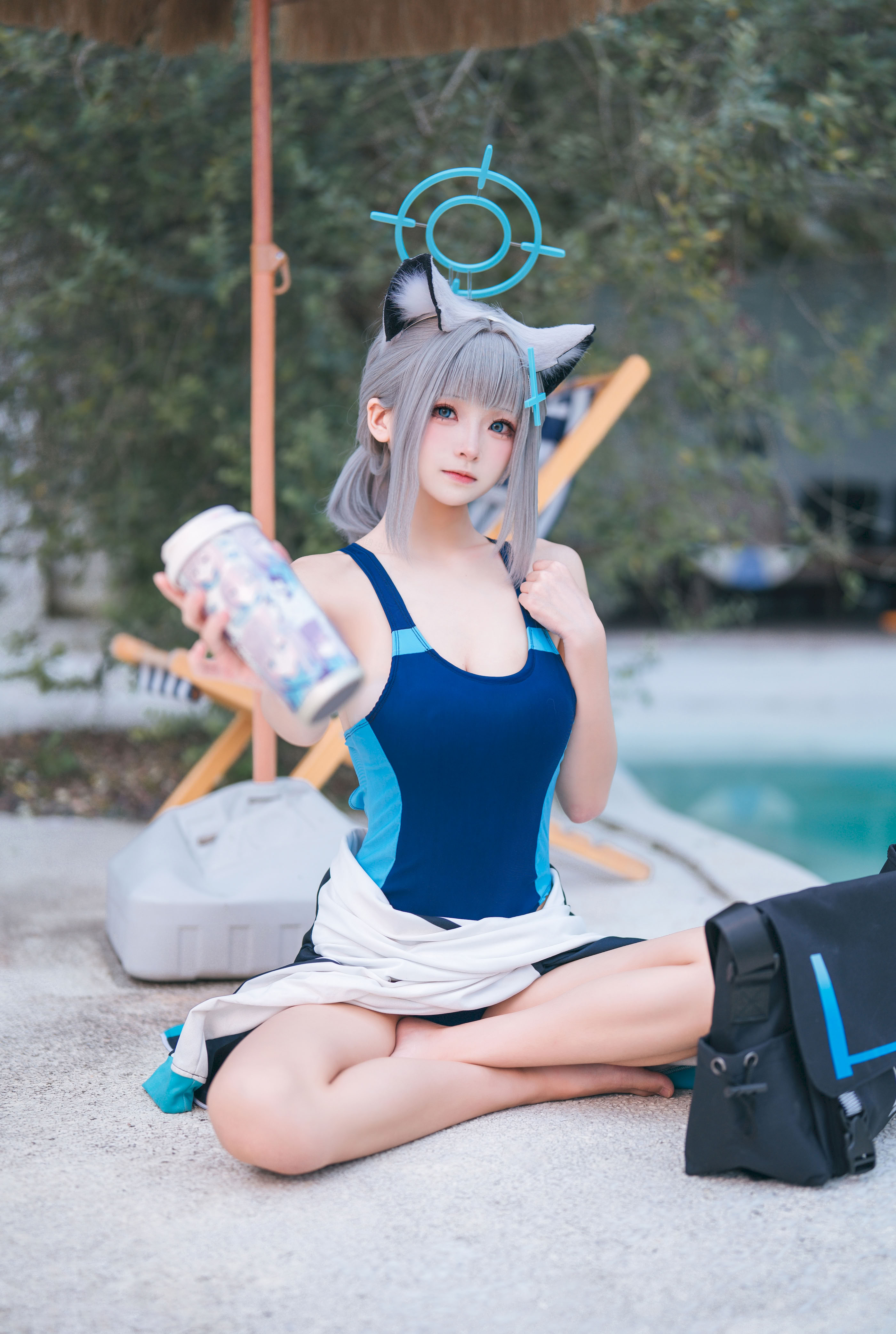 Jiuqi Meow - Áo tắm Azure Archives Sand Wolf Baizi