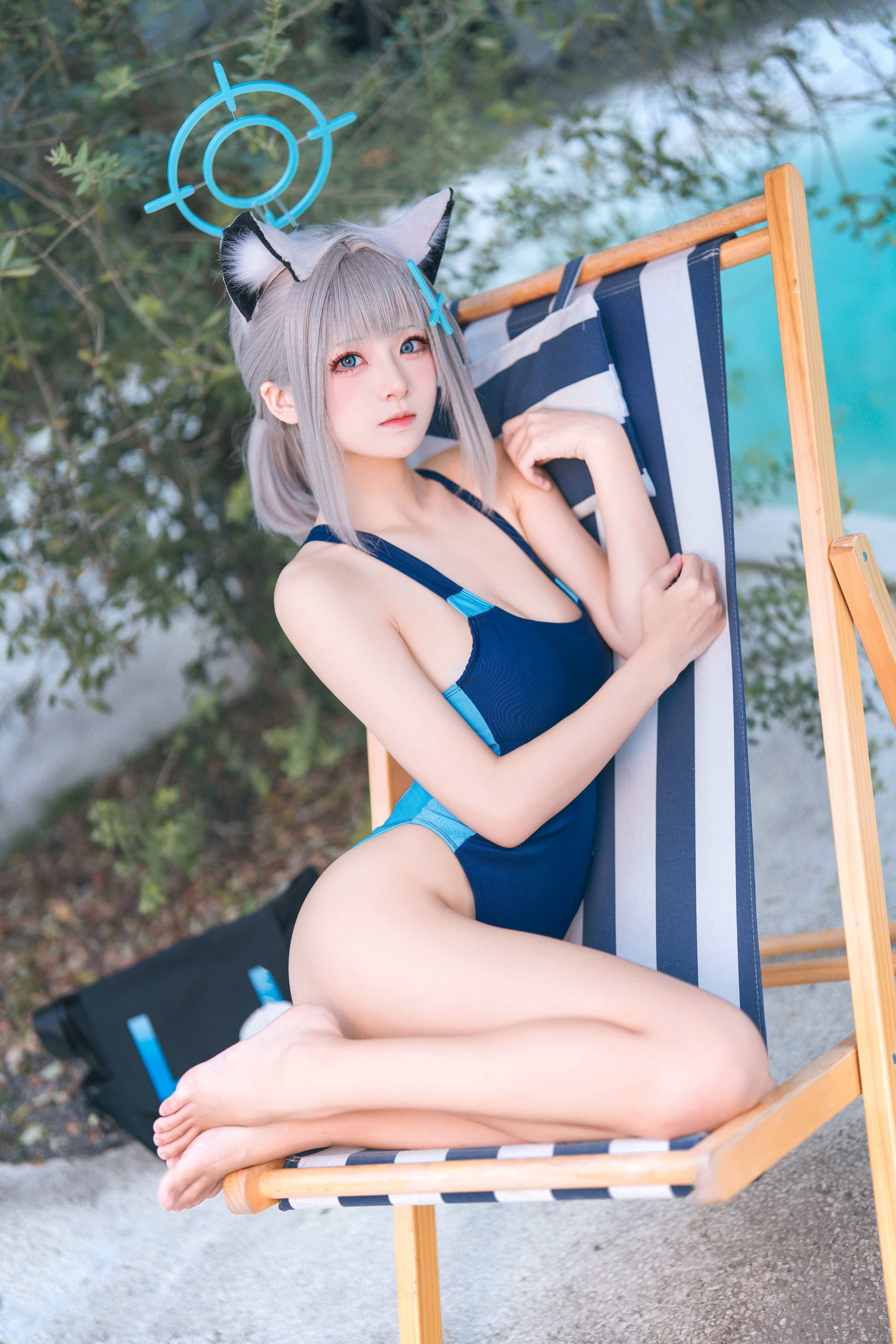 Jiuqi Meow - Áo tắm Azure Archives Sand Wolf Baizi