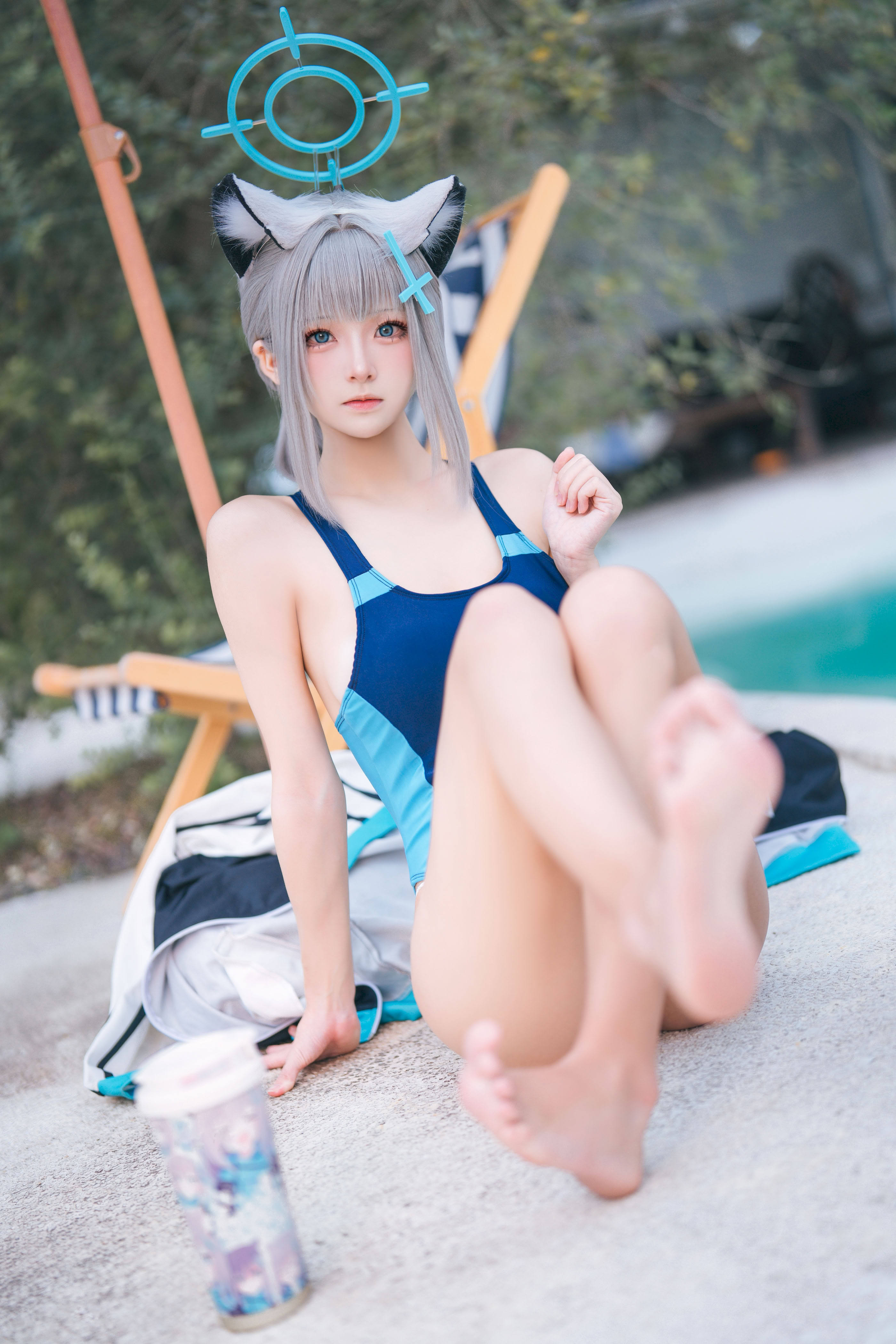 Jiuqi Meow - Áo tắm Azure Archives Sand Wolf Baizi