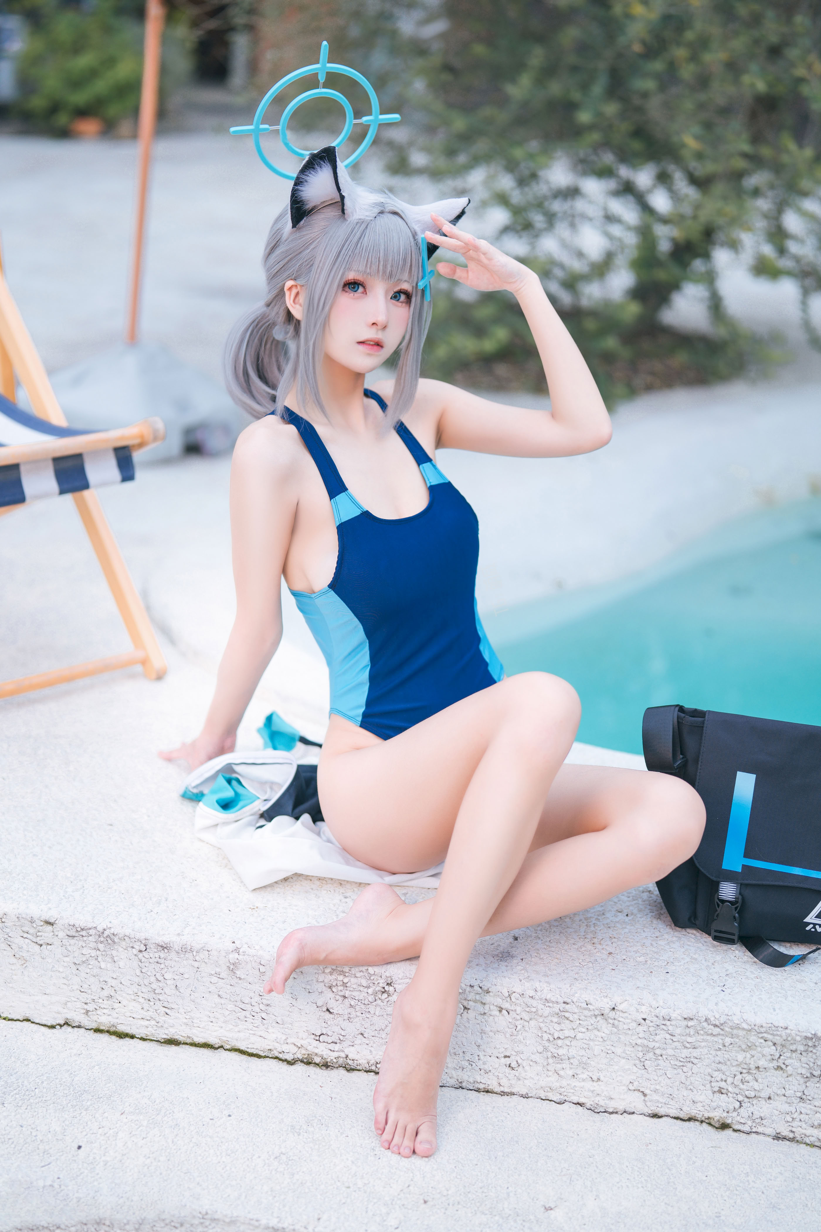 Jiuqi Meow - Áo tắm Azure Archives Sand Wolf Baizi