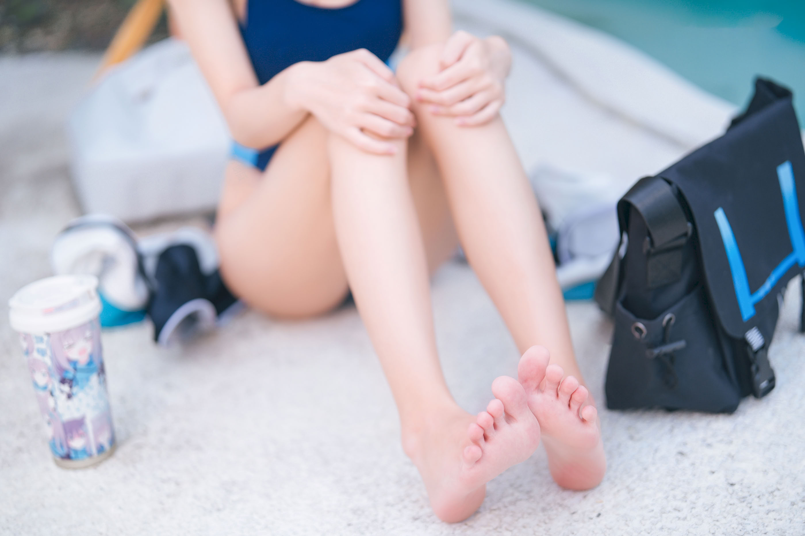 Jiuqi Meow - Áo tắm Azure Archives Sand Wolf Baizi