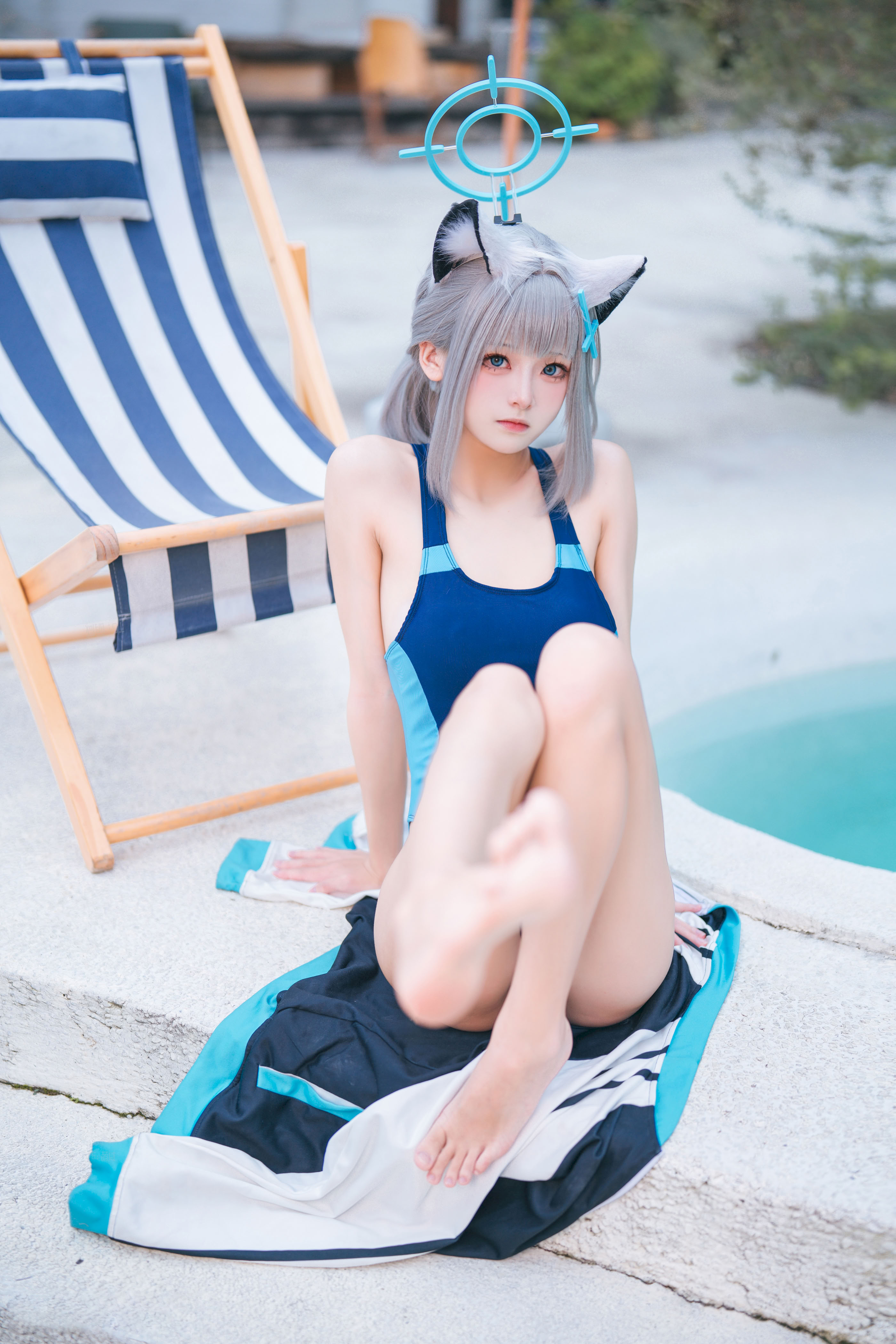 Jiuqi Meow - Áo tắm Azure Archives Sand Wolf Baizi