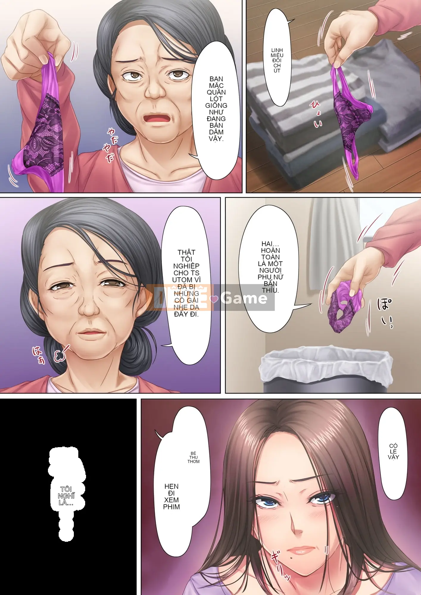 ``Tôi sắp sinh đứa con cho bố chồng anh.'' Truyện kể về một người vợ ghen tuông dùng tử cung của mình để trả thù mẹ chồng.