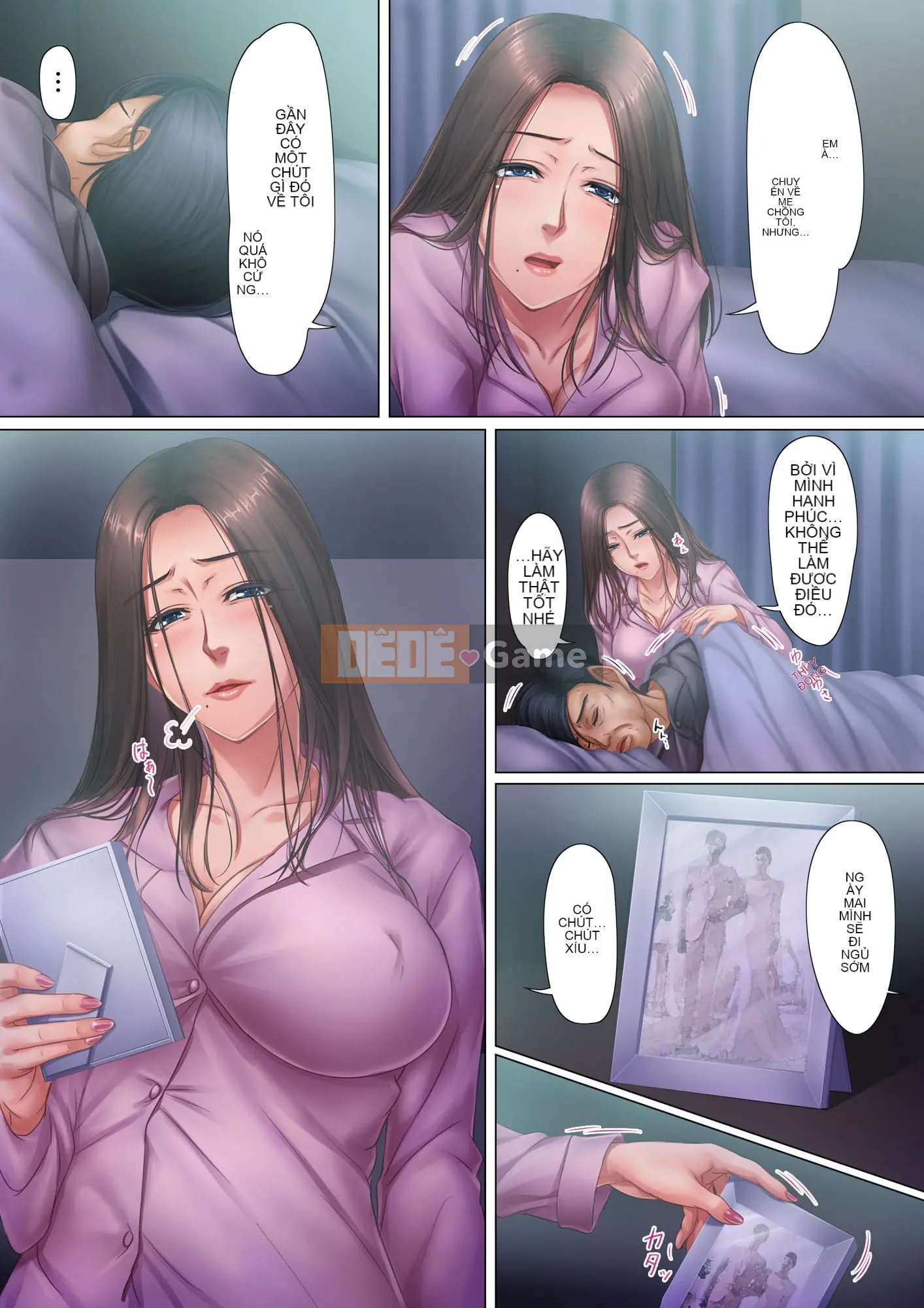 ``Tôi sắp sinh đứa con cho bố chồng anh.'' Truyện kể về một người vợ ghen tuông dùng tử cung của mình để trả thù mẹ chồng.