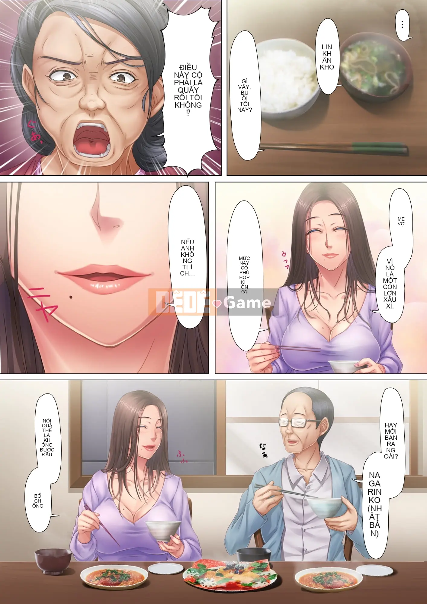 ``Tôi sắp sinh đứa con cho bố chồng anh.'' Truyện kể về một người vợ ghen tuông dùng tử cung của mình để trả thù mẹ chồng.