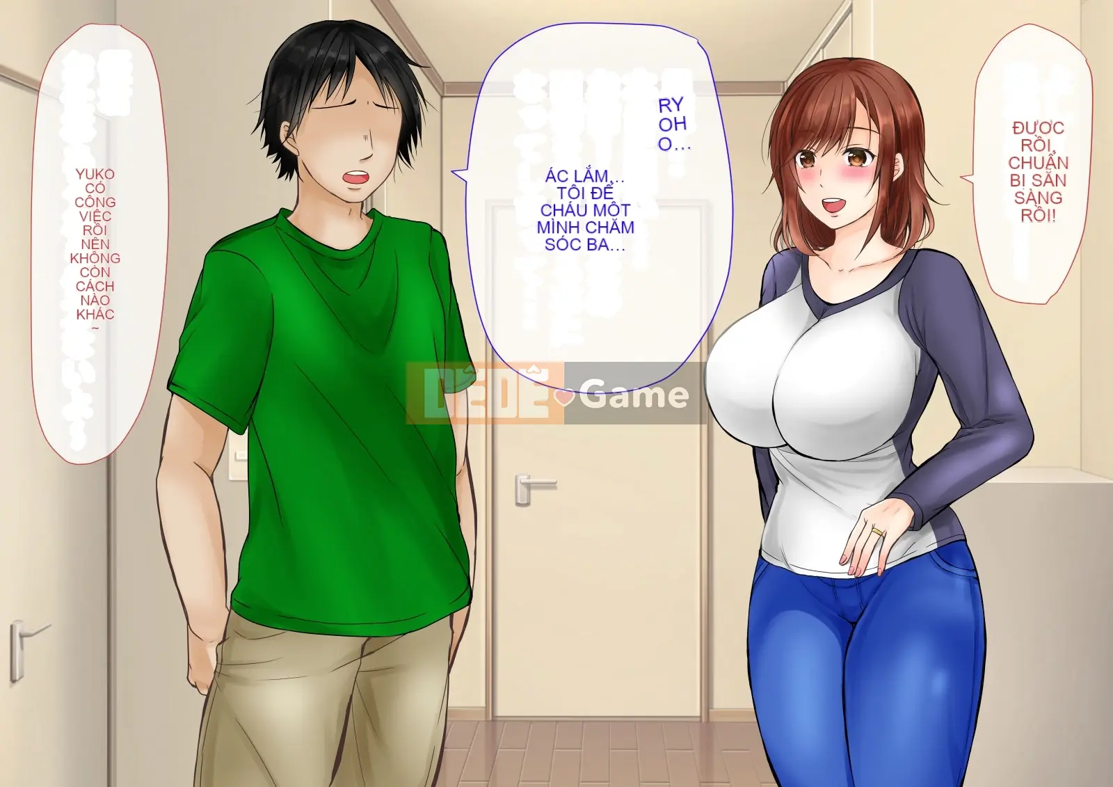 (Doujin CG bộ sưu tập) Vợ ngực bự hoàn toàn đổ gục trước bố chồng