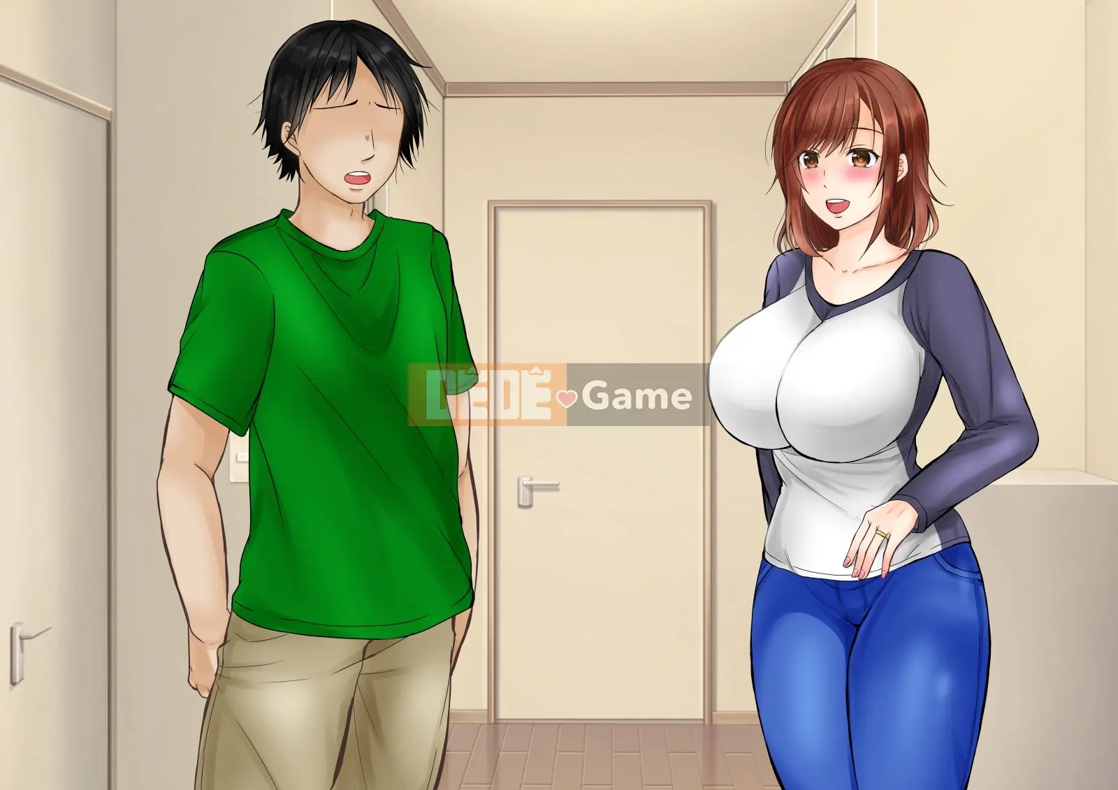 (Doujin CG bộ sưu tập) Vợ ngực bự hoàn toàn đổ gục trước bố chồng