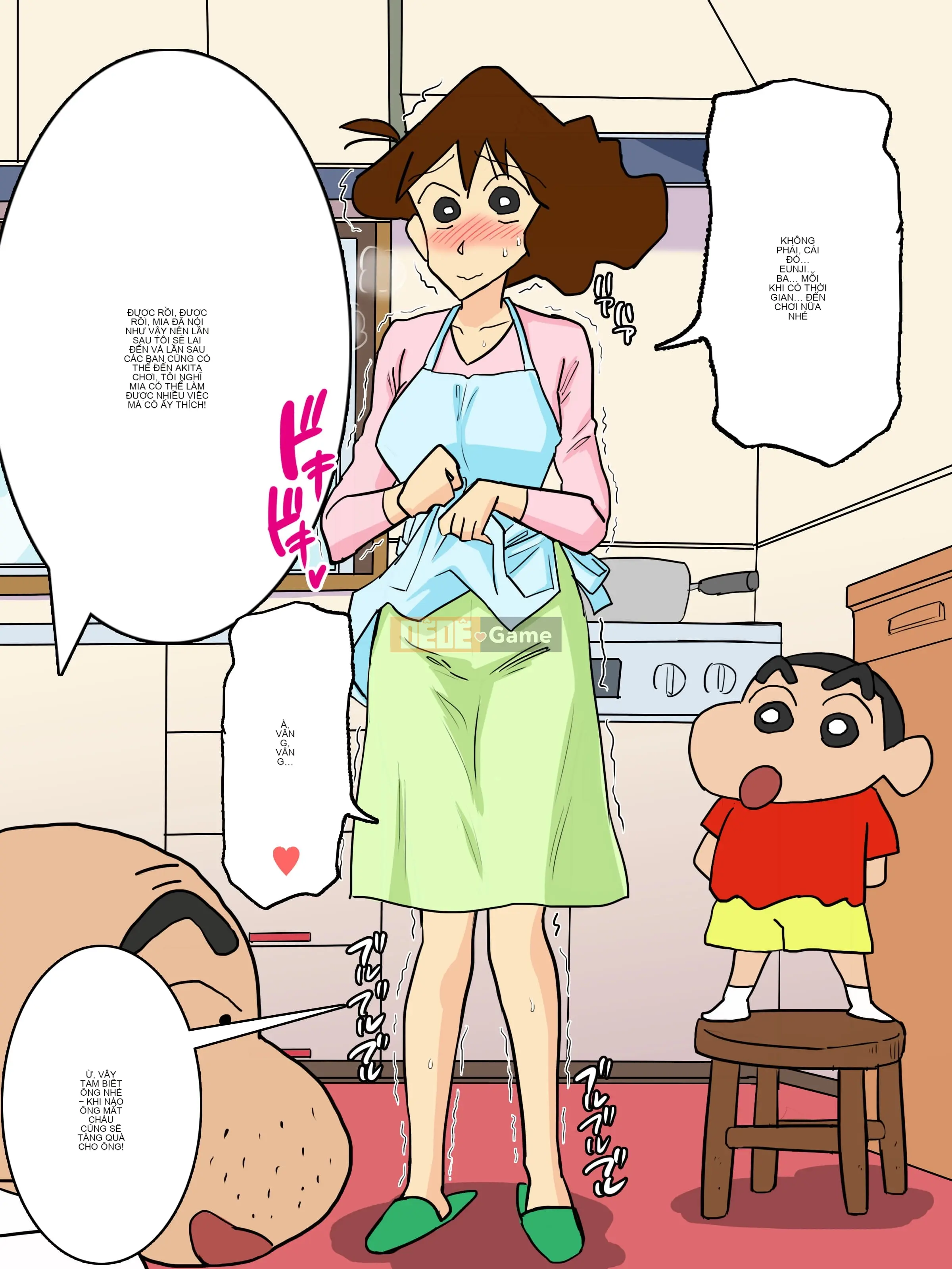 Cơ thể chán nản của một người phụ nữ đã có gia đình đã được phát triển bởi người bố chồng dâm ô và nghịch ngợm M E (Crayon Shin-chan)