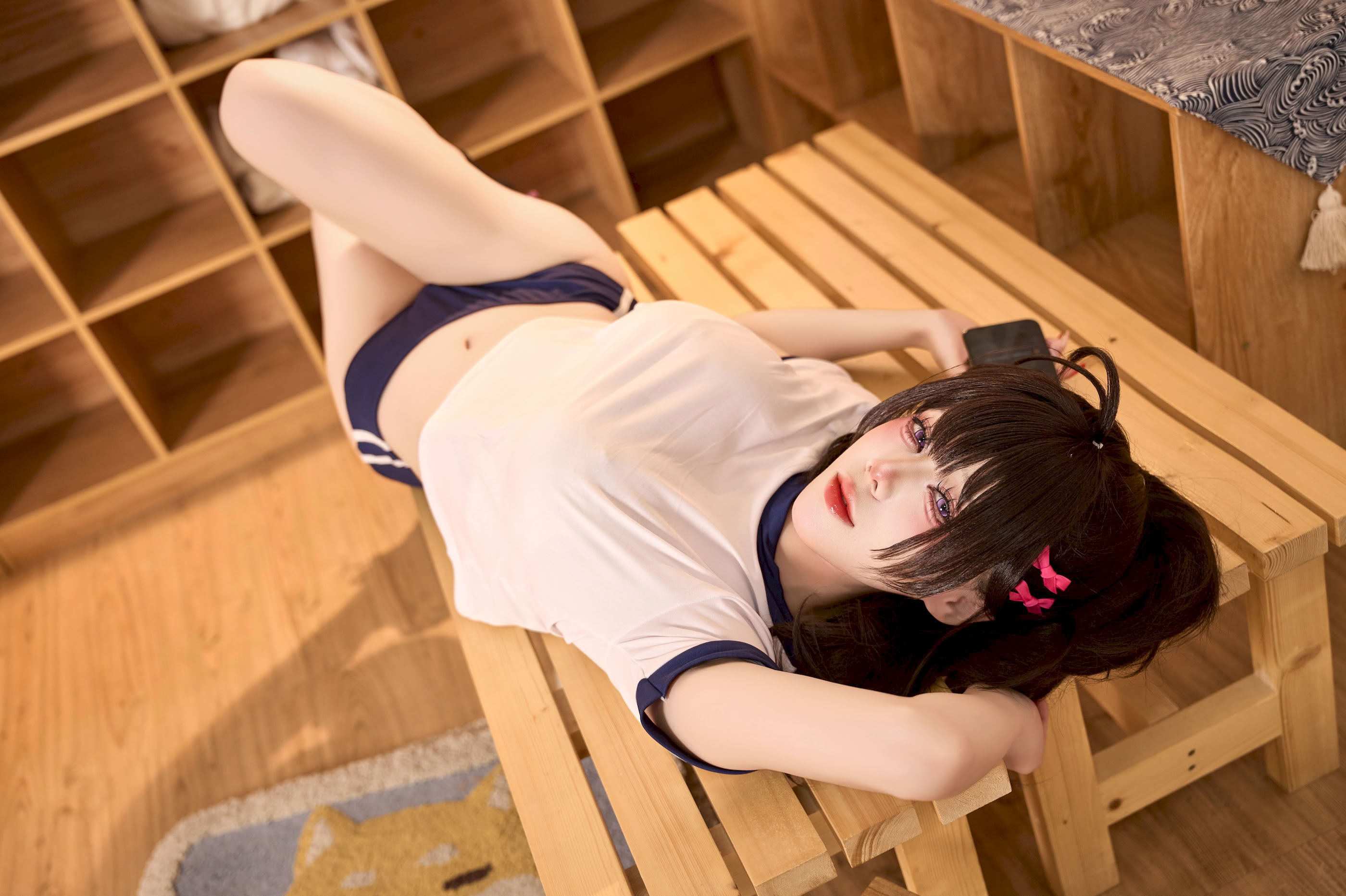 Chín Chữ - Bộ đồ thể dục màu nâu 2 Luoan