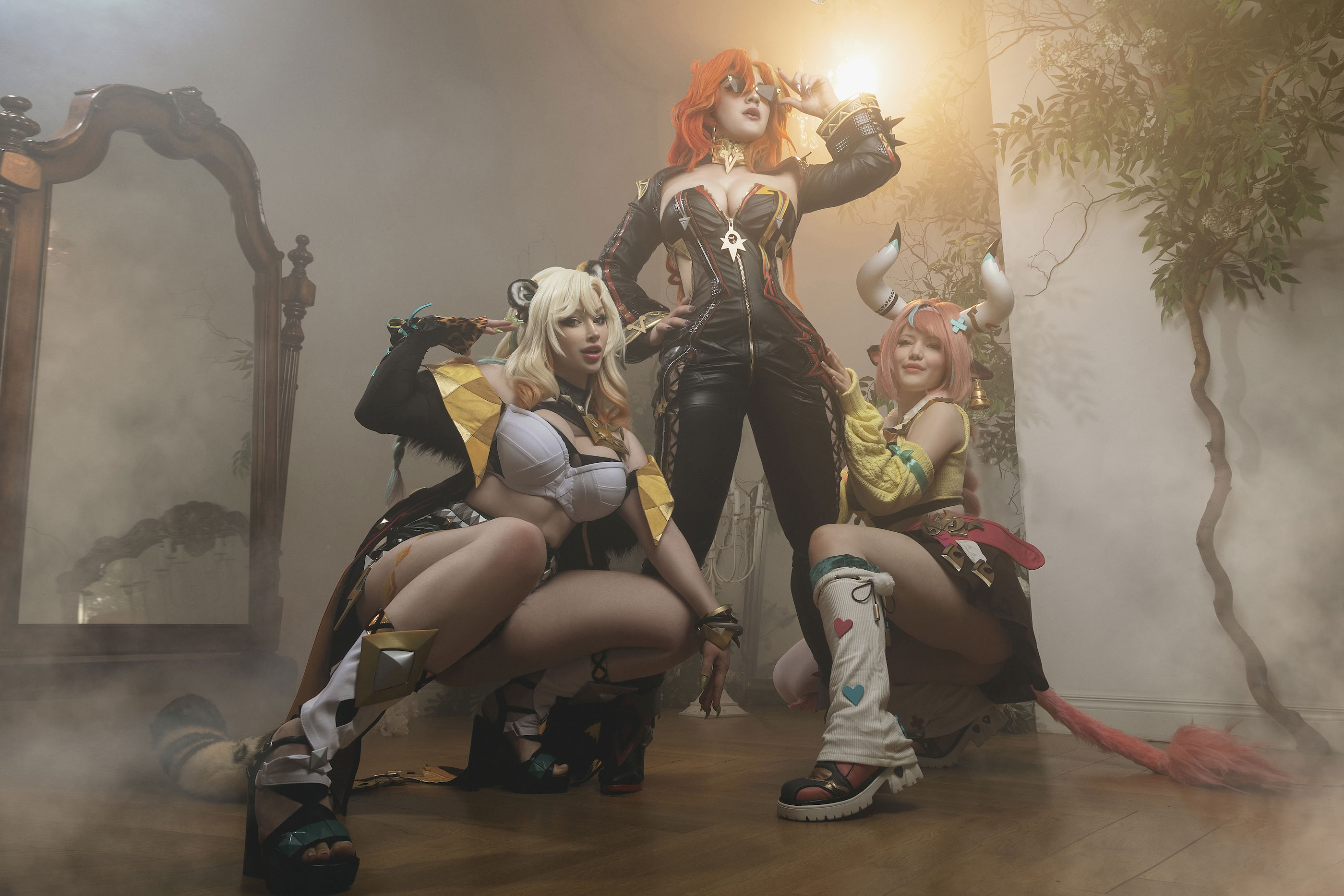 [Lada Lyumos & Lady Melamori & Zoe Volf] Mavuika & Varesa & Xilonen