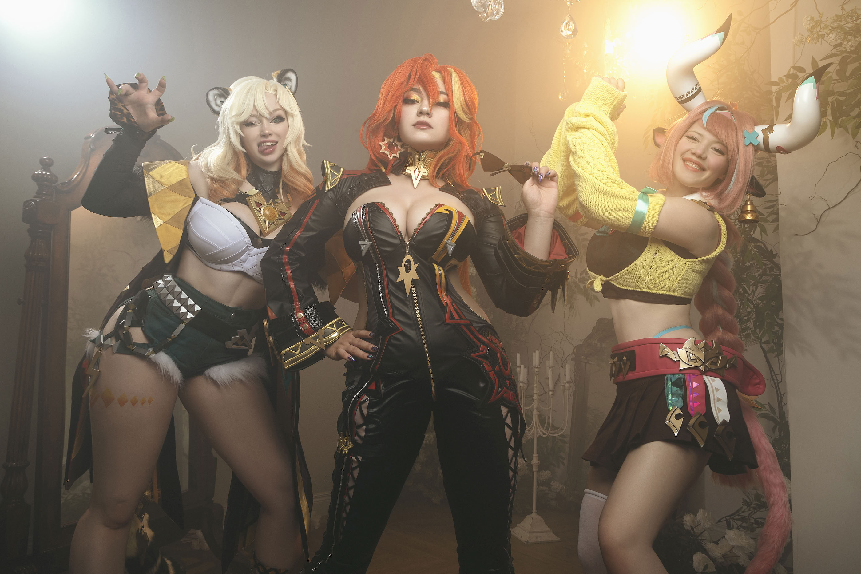 [Lada Lyumos & Lady Melamori & Zoe Volf] Mavuika & Varesa & Xilonen