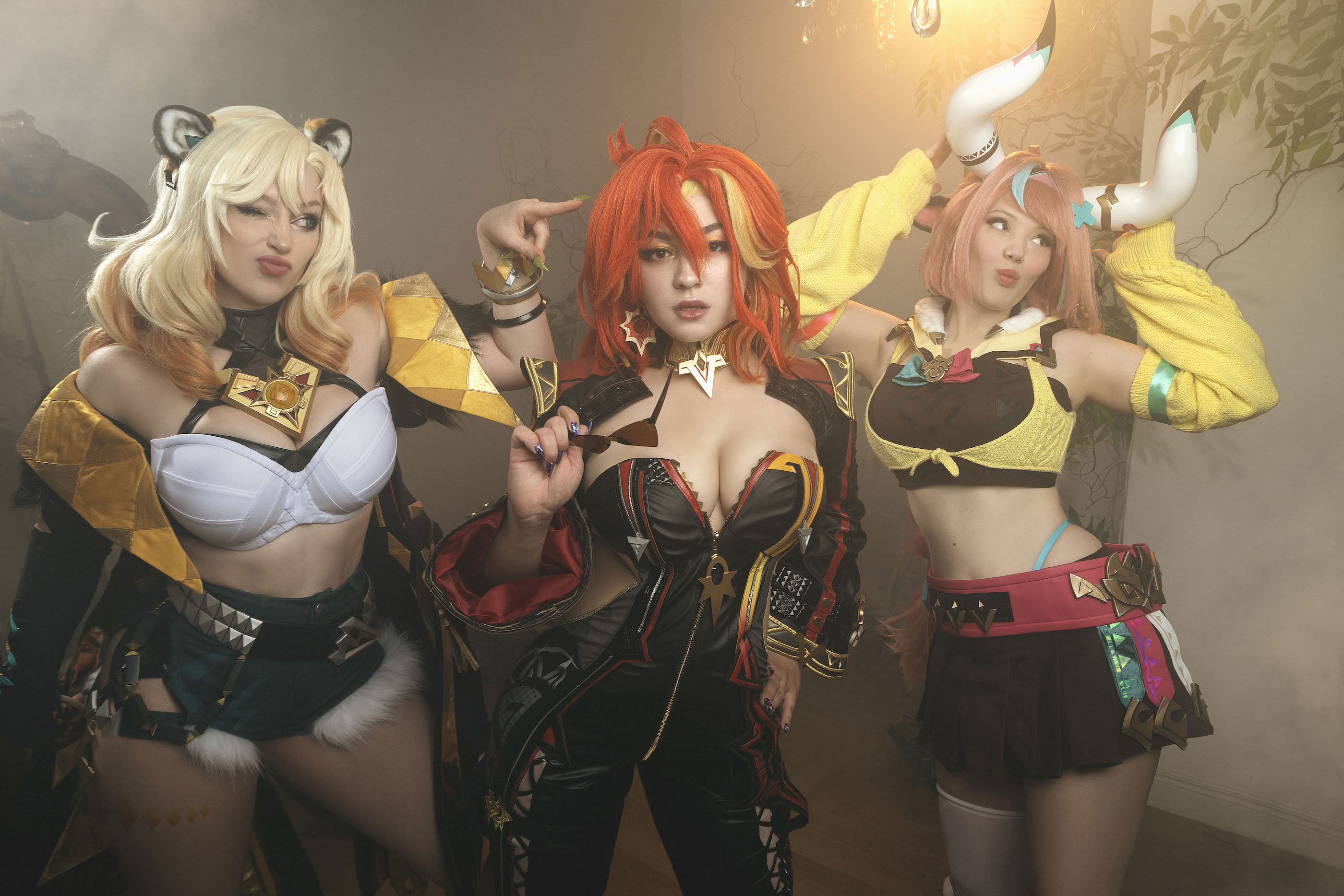 [Lada Lyumos & Lady Melamori & Zoe Volf] Mavuika & Varesa & Xilonen