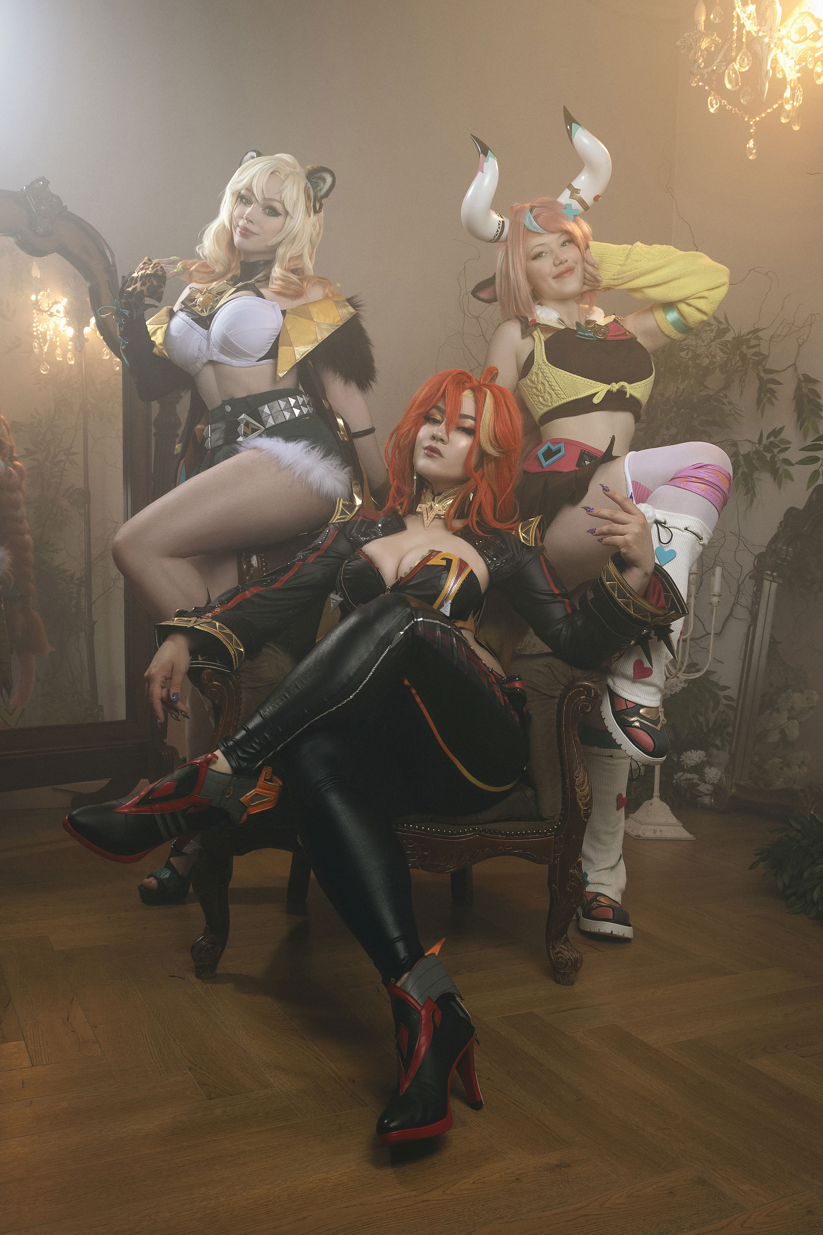 [Lada Lyumos & Lady Melamori & Zoe Volf] Mavuika & Varesa & Xilonen