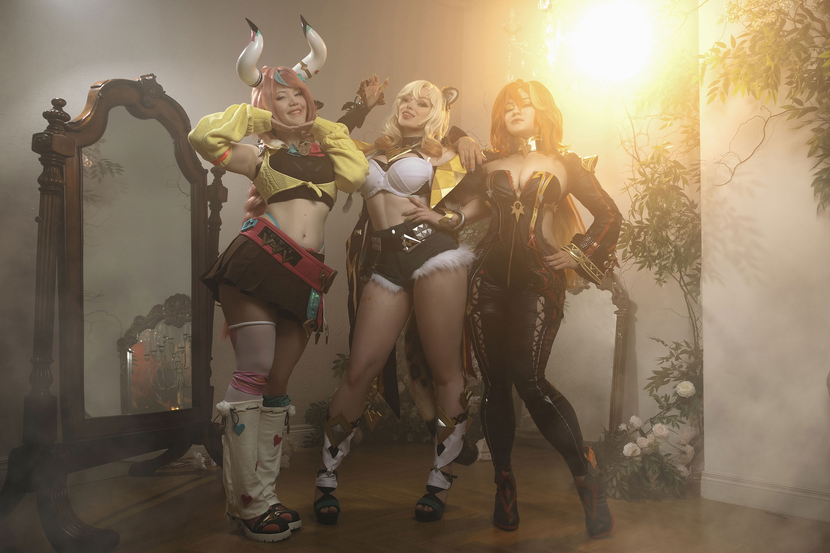 [Lada Lyumos & Lady Melamori & Zoe Volf] Mavuika & Varesa & Xilonen