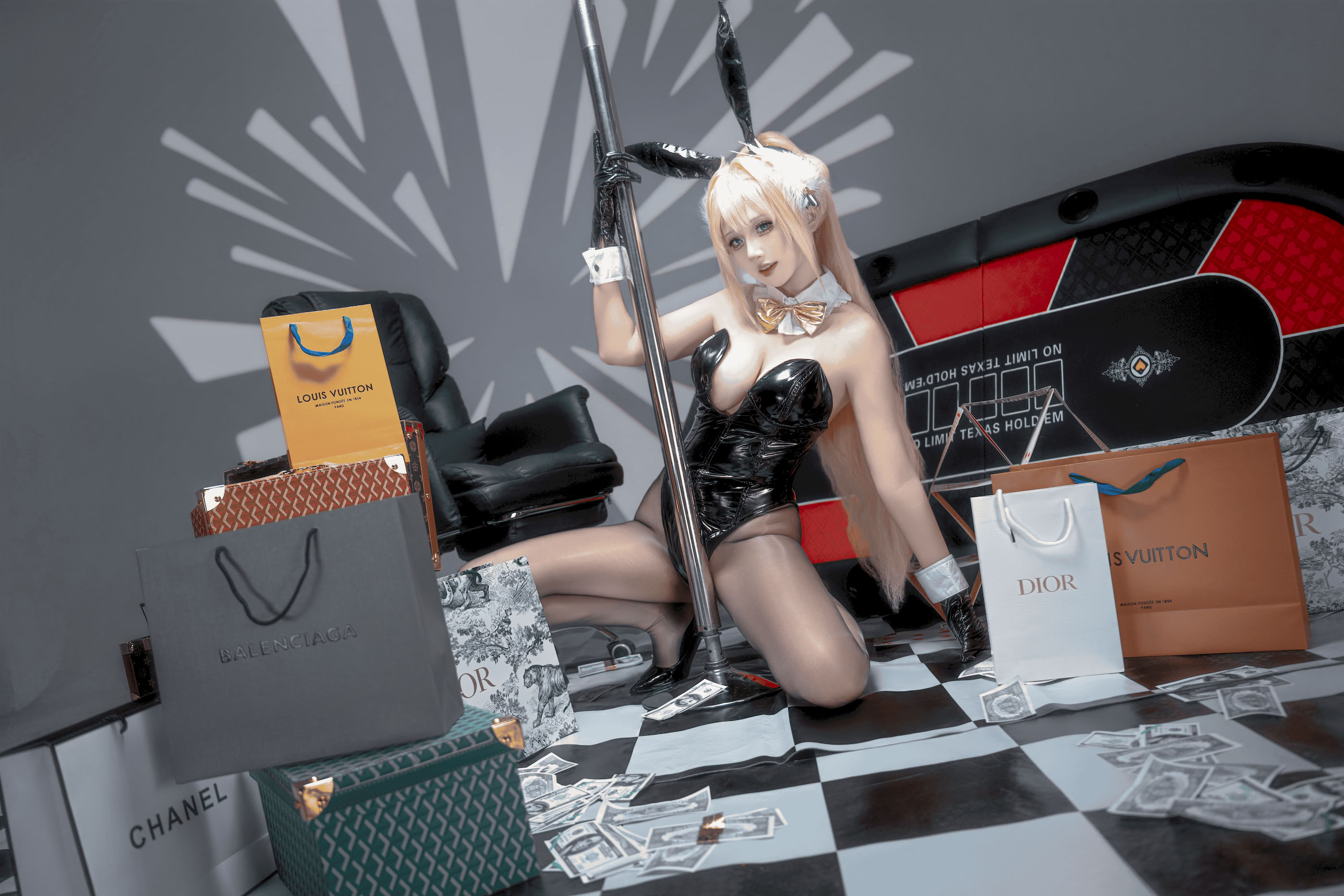 Mười chú thỏ sang trọng Ogiju-Luffy buồn (NIKKE)