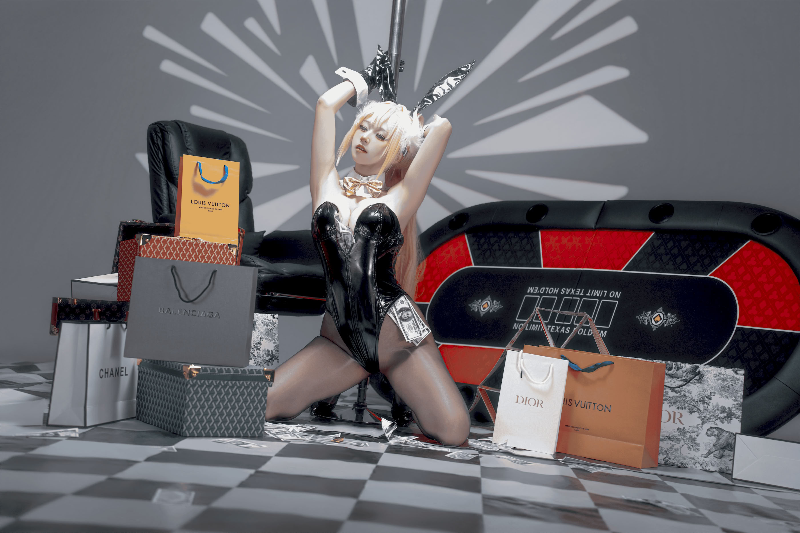 Mười chú thỏ sang trọng Ogiju-Luffy buồn (NIKKE)