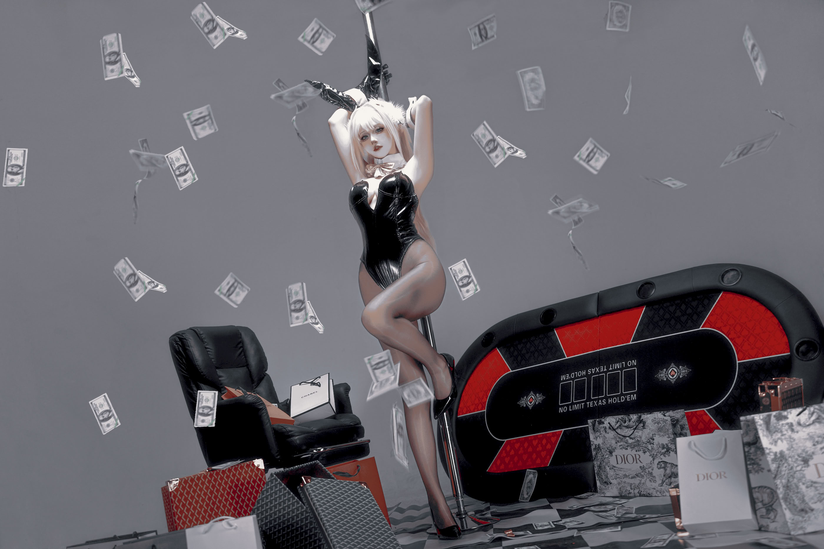 Mười chú thỏ sang trọng Ogiju-Luffy buồn (NIKKE)