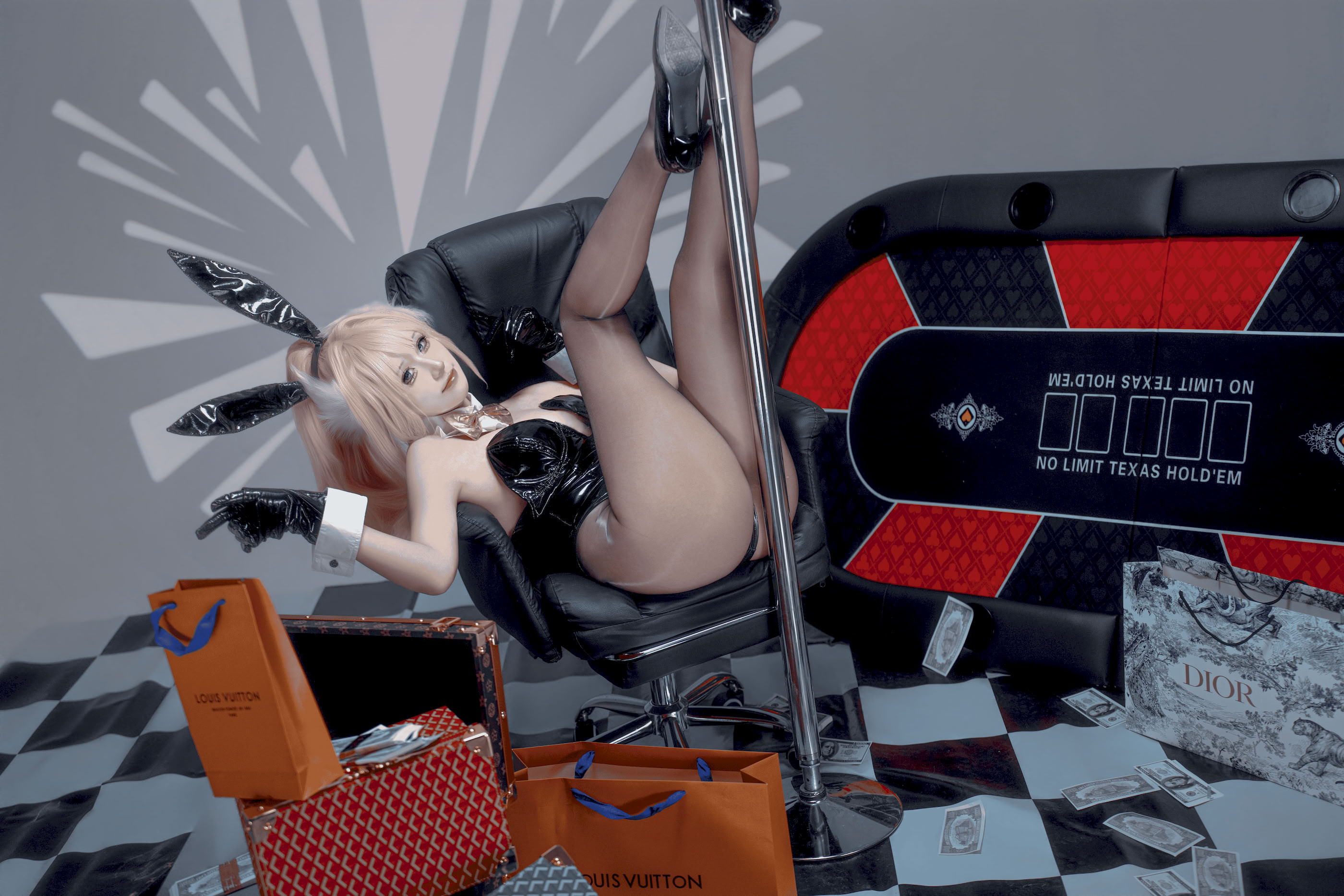 Mười chú thỏ sang trọng Ogiju-Luffy buồn (NIKKE)