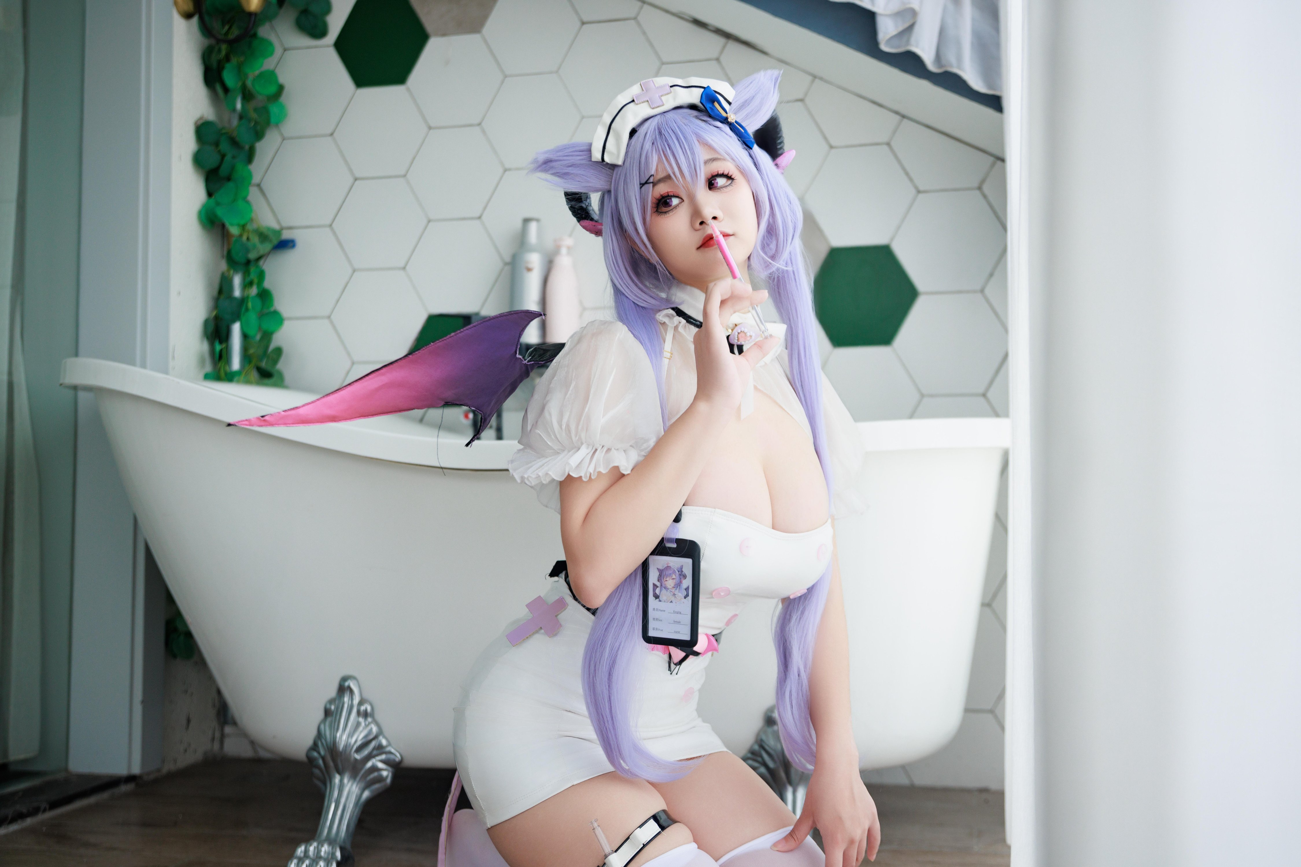 Axue Snow_yuki - Y tá Genshin Impact Keqing Succubus