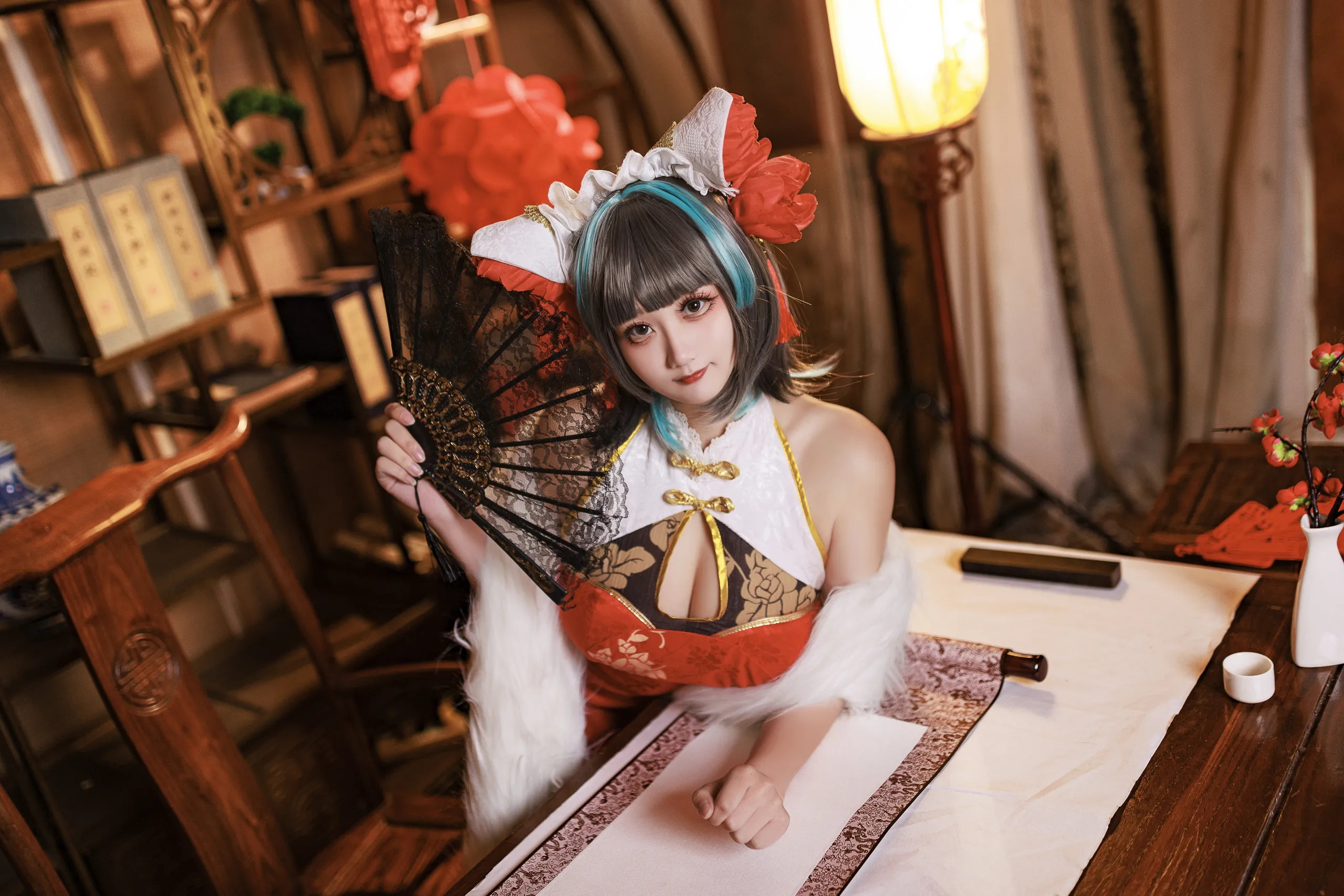 A Xuexue_yuki - Azur Lane Cheshire Sườn xám năm mới