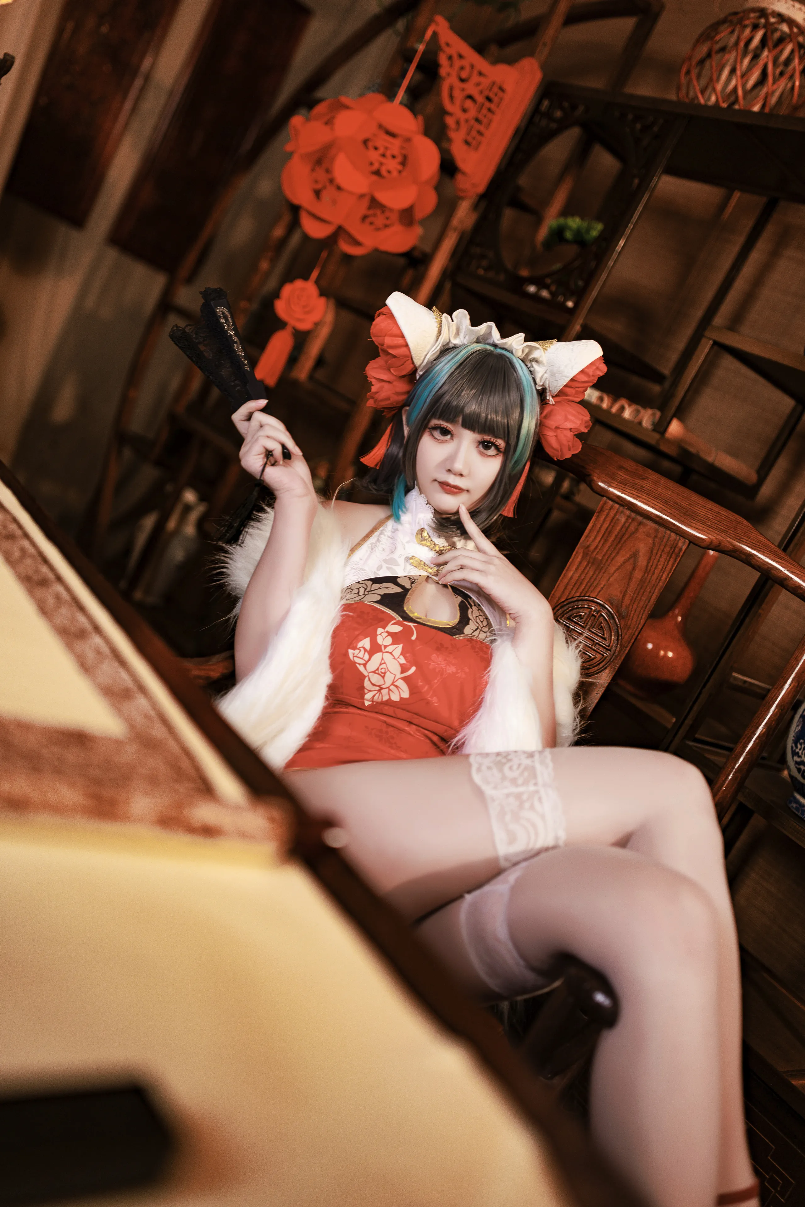 A Xuexue_yuki - Azur Lane Cheshire Sườn xám năm mới