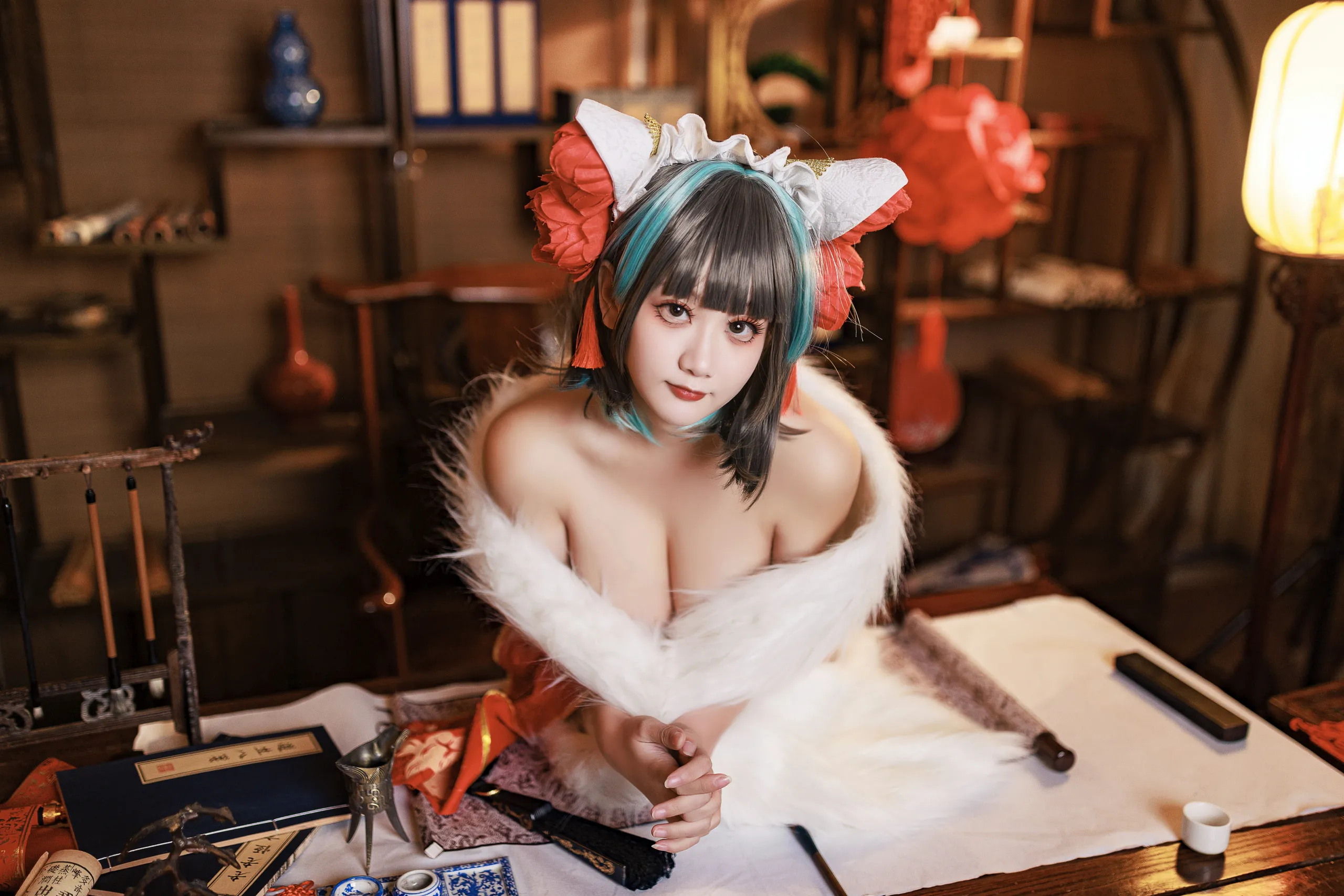 A Xuexue_yuki - Azur Lane Cheshire Sườn xám năm mới
