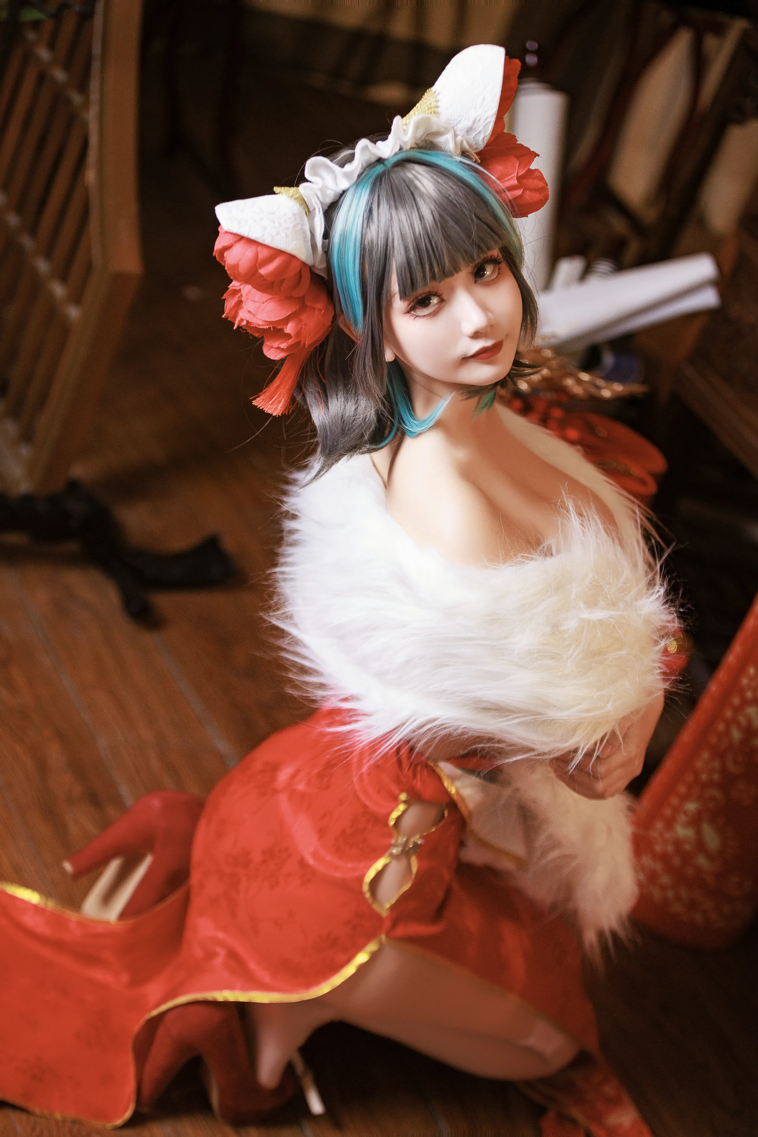 A Xuexue_yuki - Azur Lane Cheshire Sườn xám năm mới
