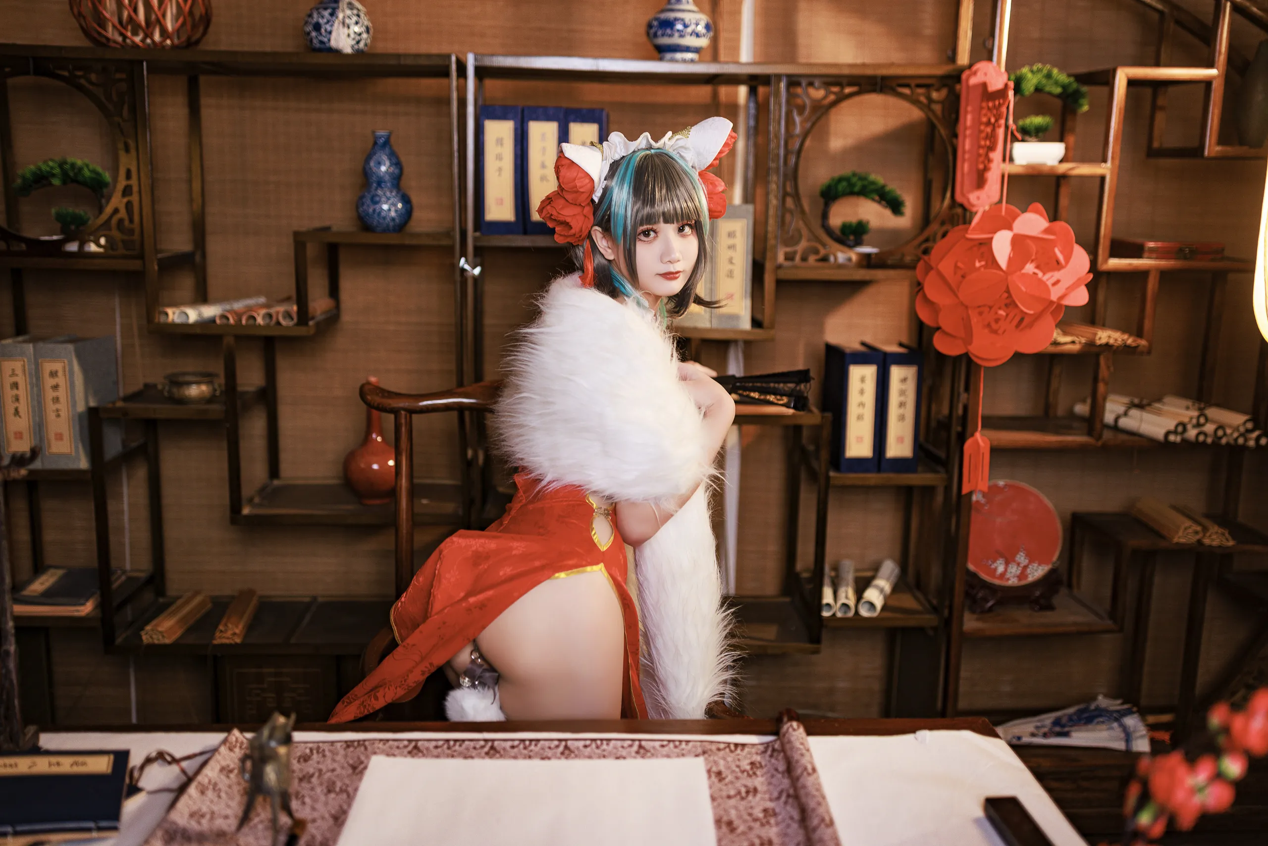 A Xuexue_yuki - Azur Lane Cheshire Sườn xám năm mới