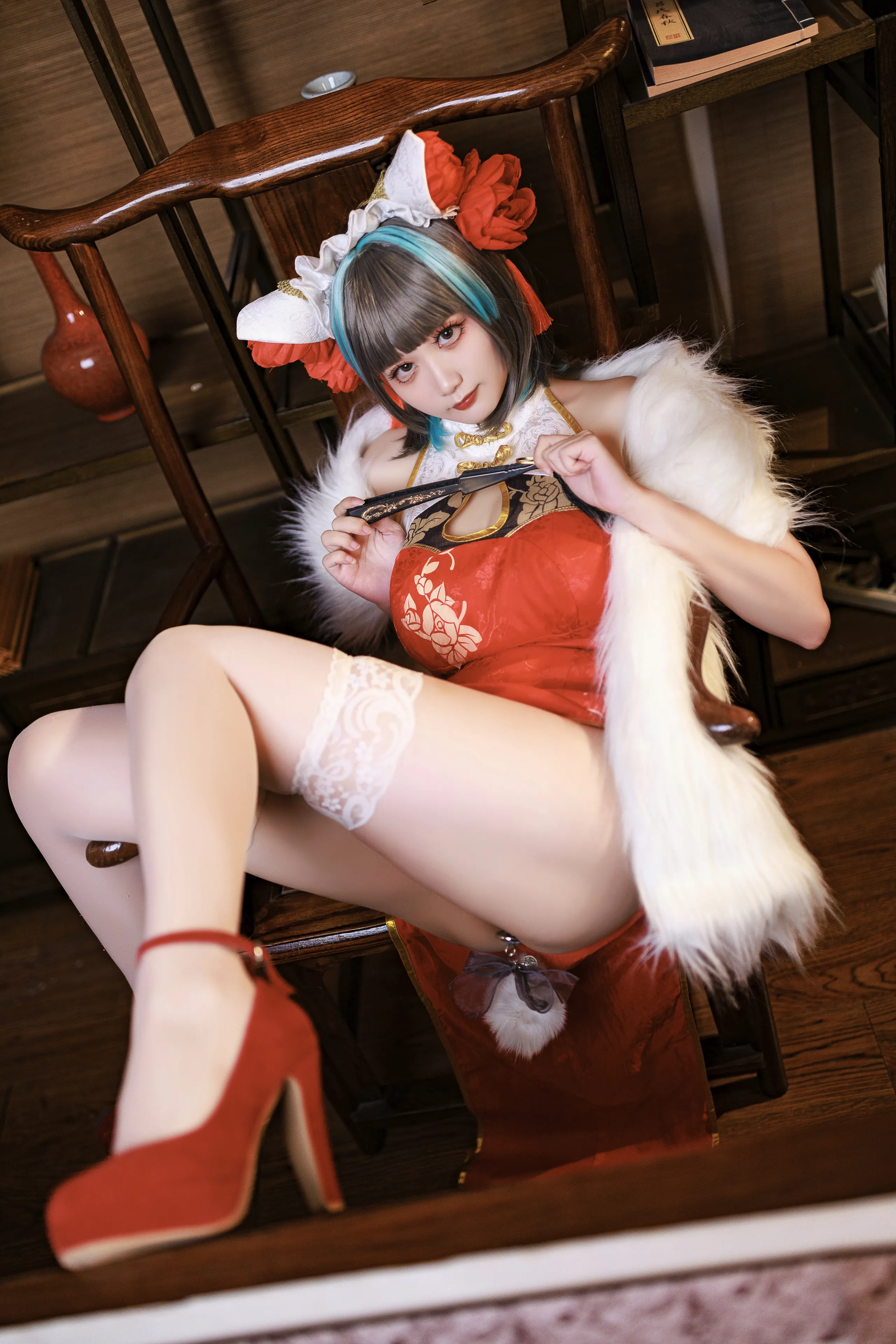 A Xuexue_yuki - Azur Lane Cheshire Sườn xám năm mới