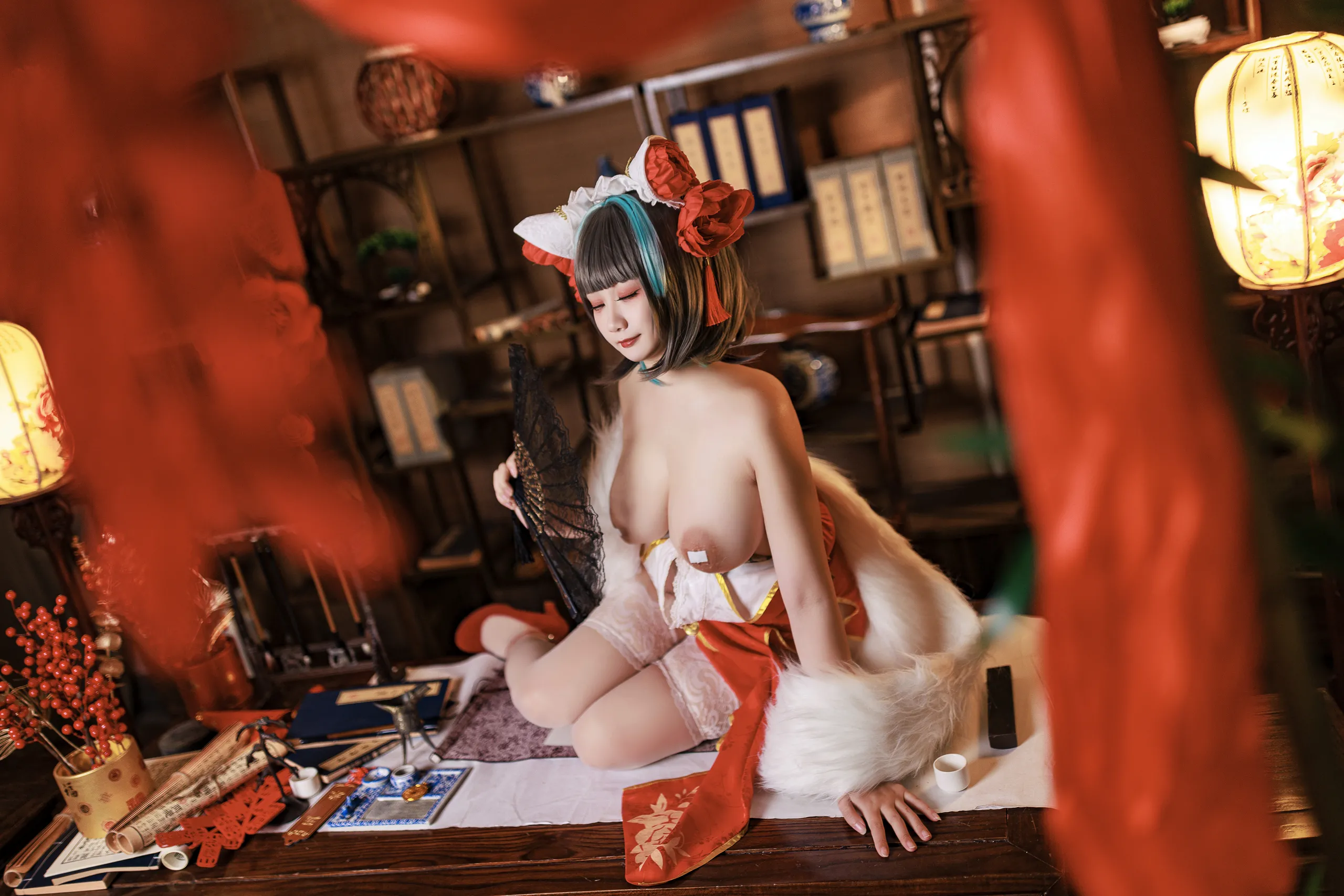 A Xuexue_yuki - Azur Lane Cheshire Sườn xám năm mới