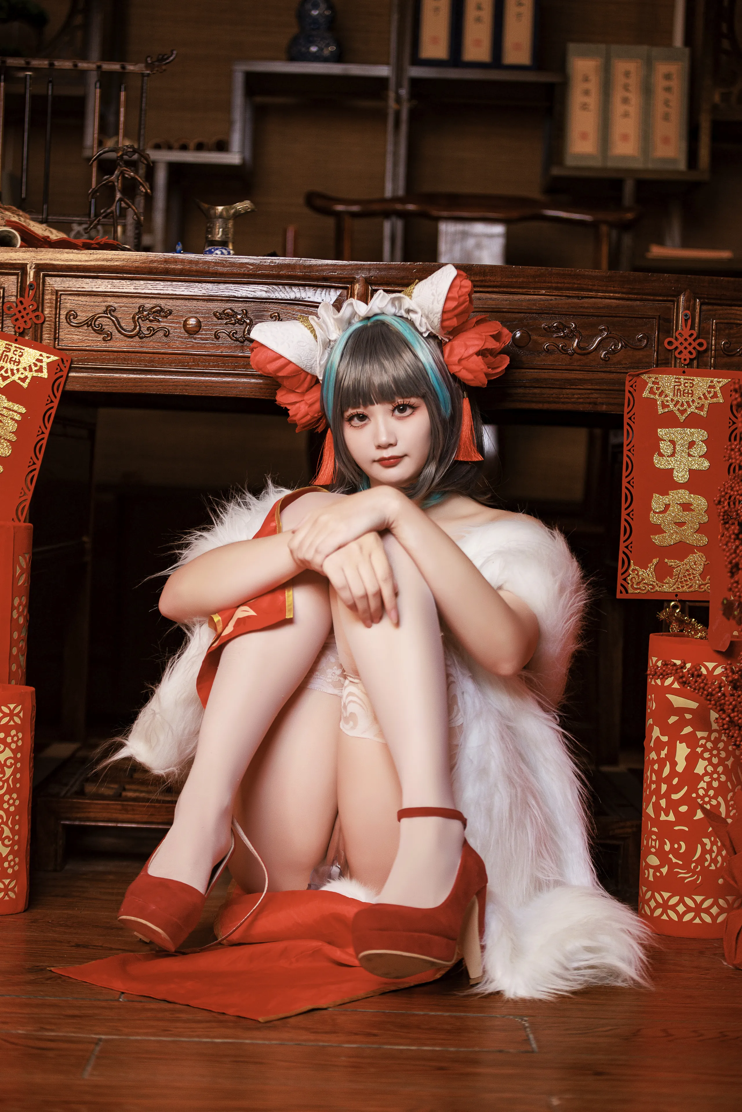 A Xuexue_yuki - Azur Lane Cheshire Sườn xám năm mới