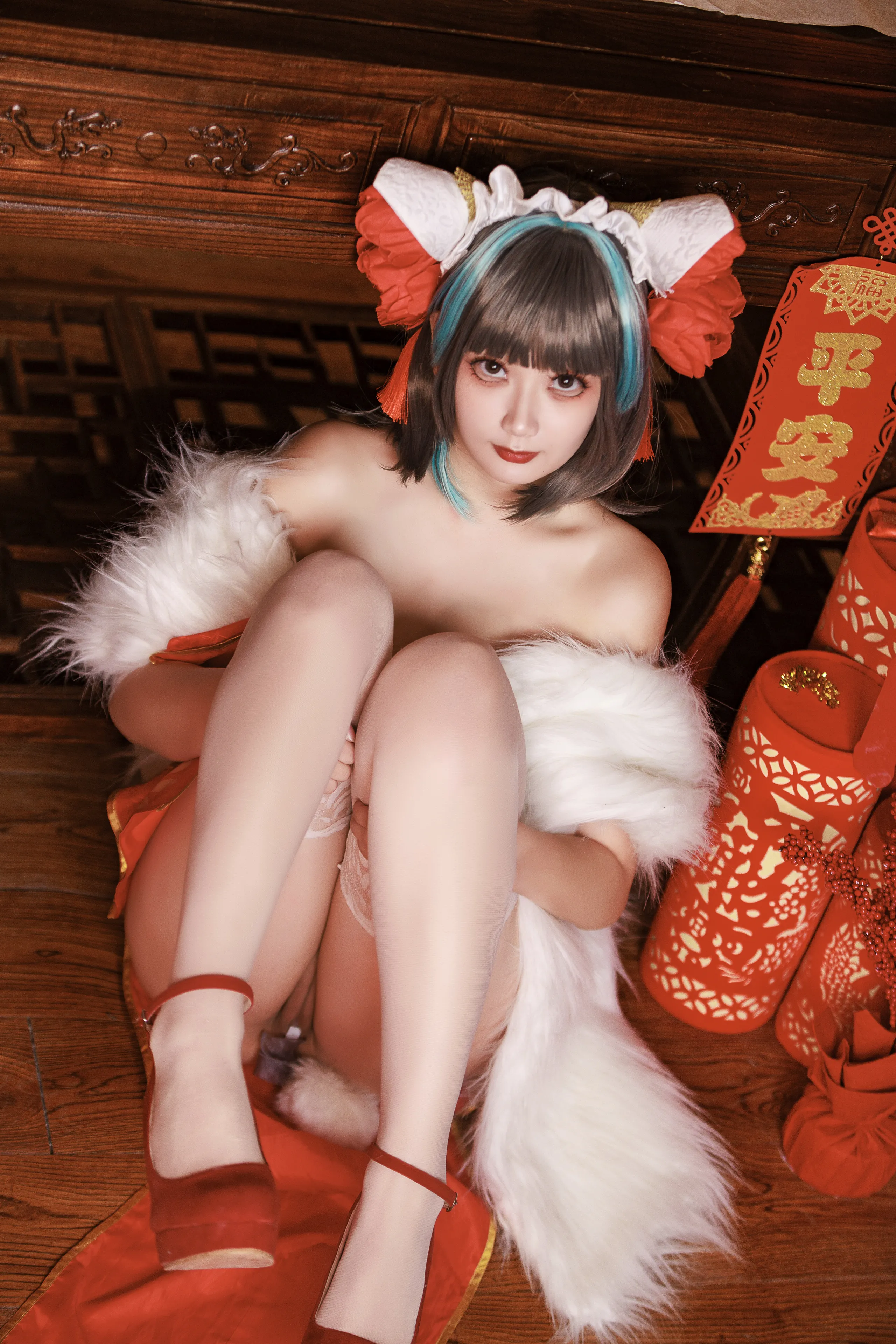 A Xuexue_yuki - Azur Lane Cheshire Sườn xám năm mới